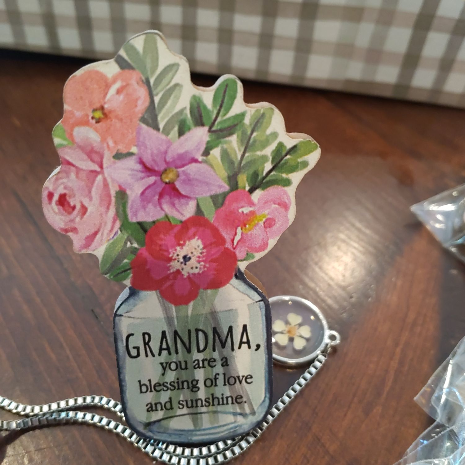 Wood Vase And Bracelet