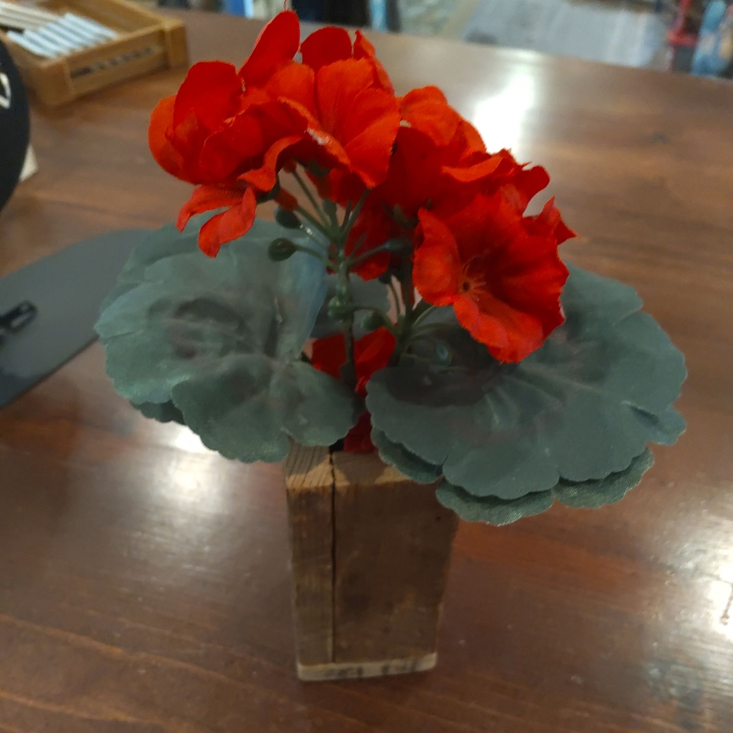 Red Wooden Flower 