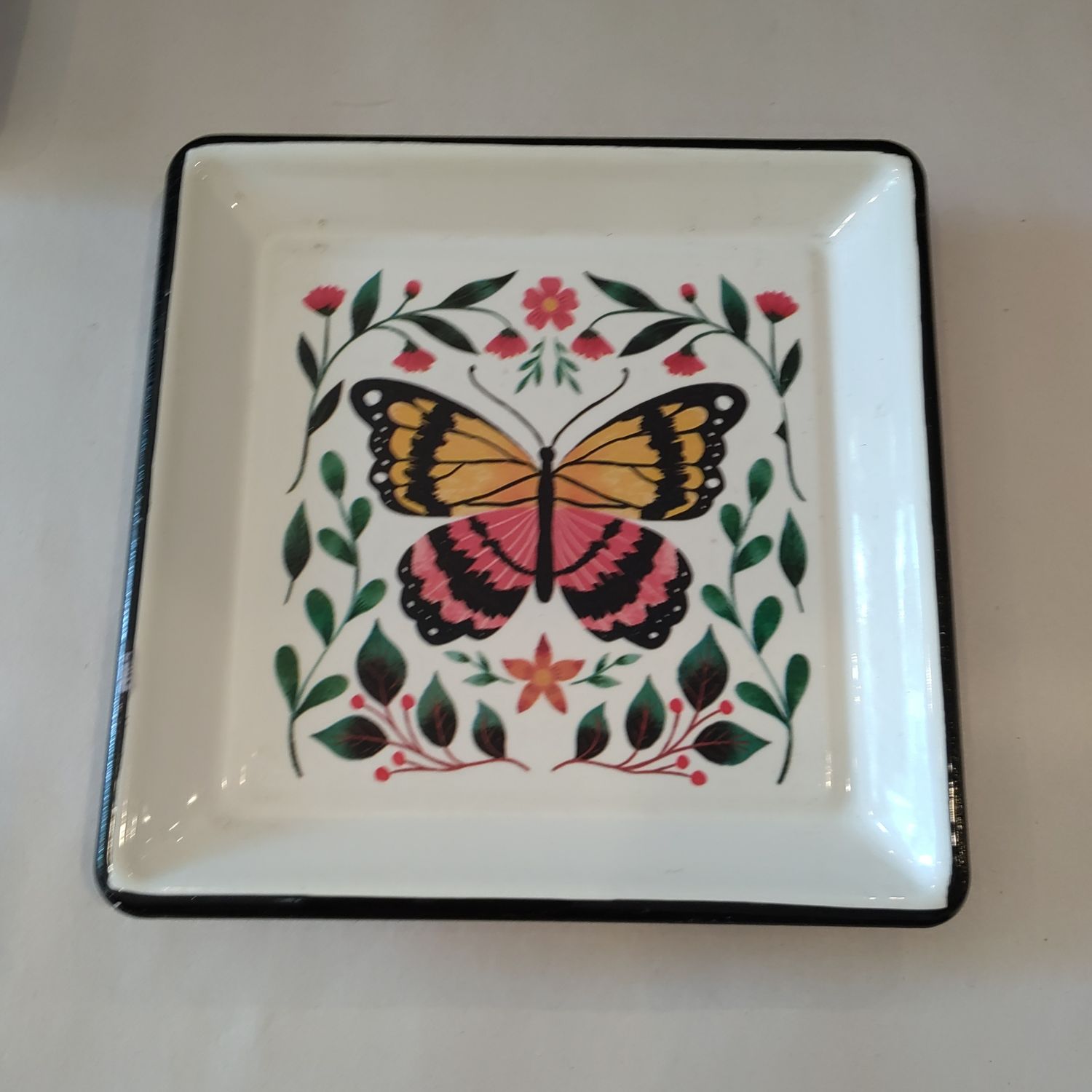 Butterfly Floral Plate