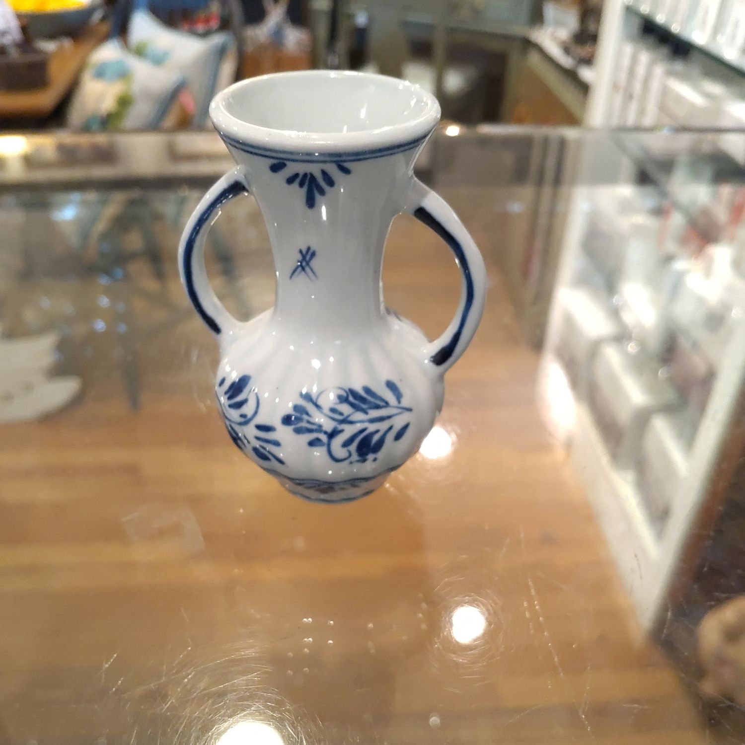 Blue Painted Small Vase