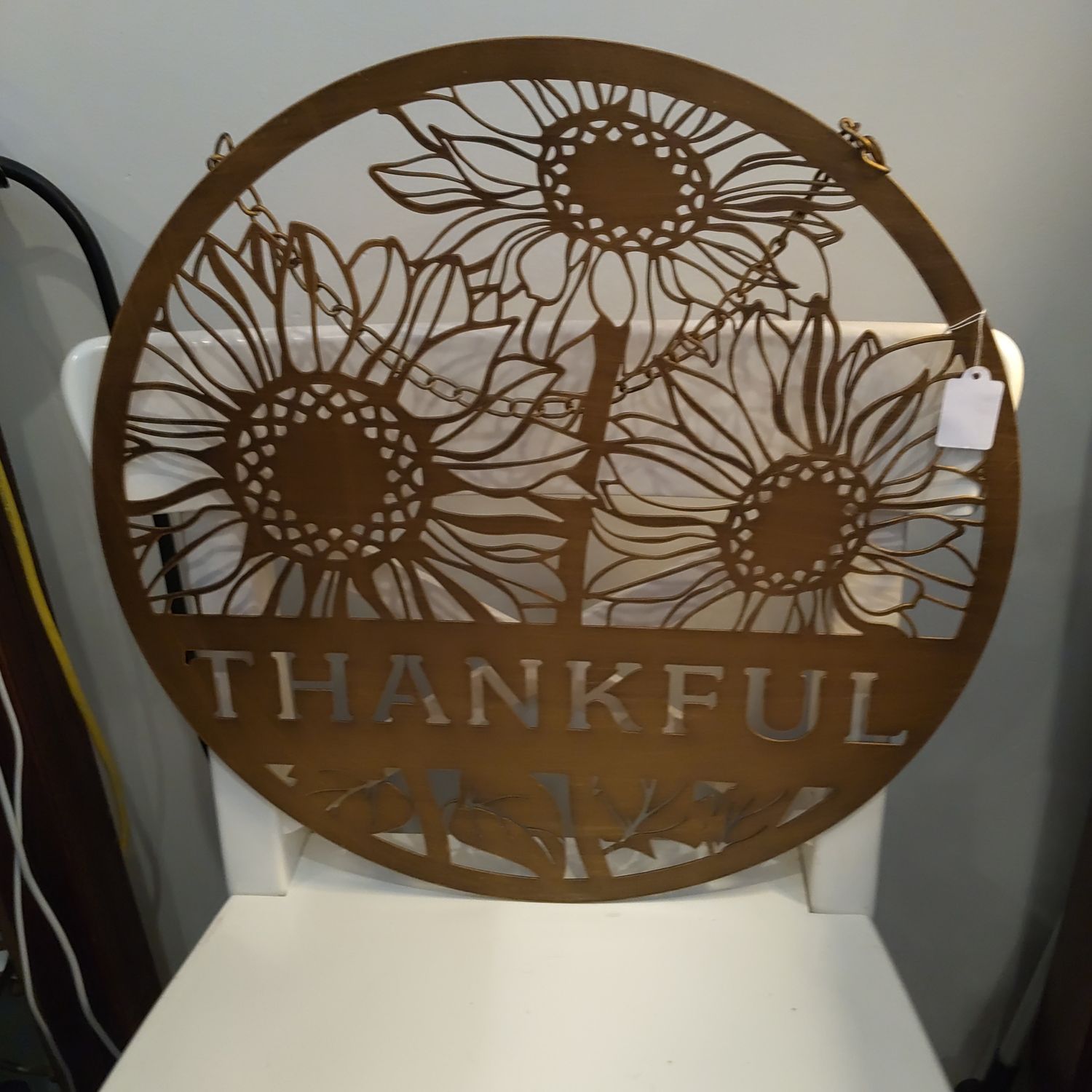 Bronze Cut Metal Thankful