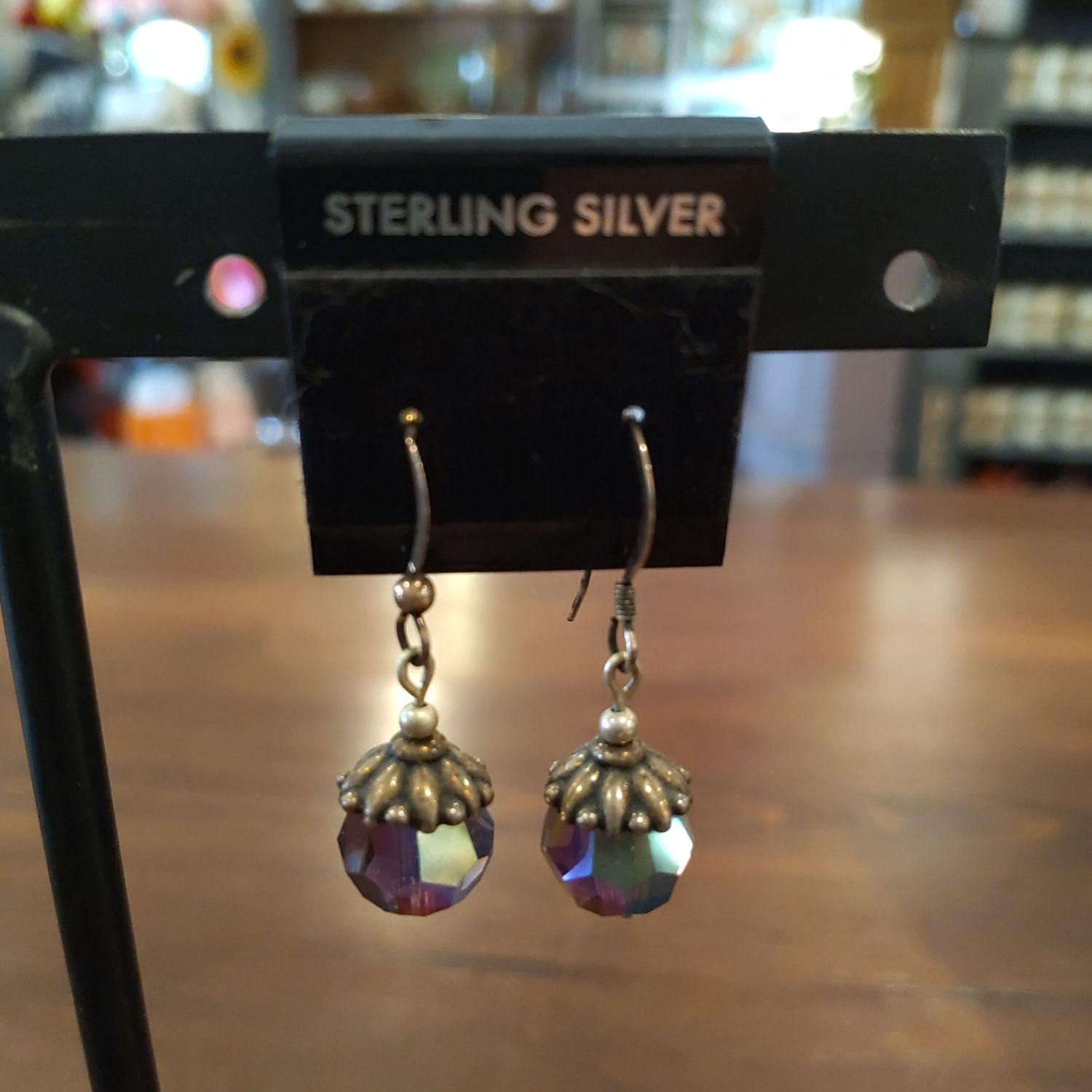 Purple Crystal Earrings