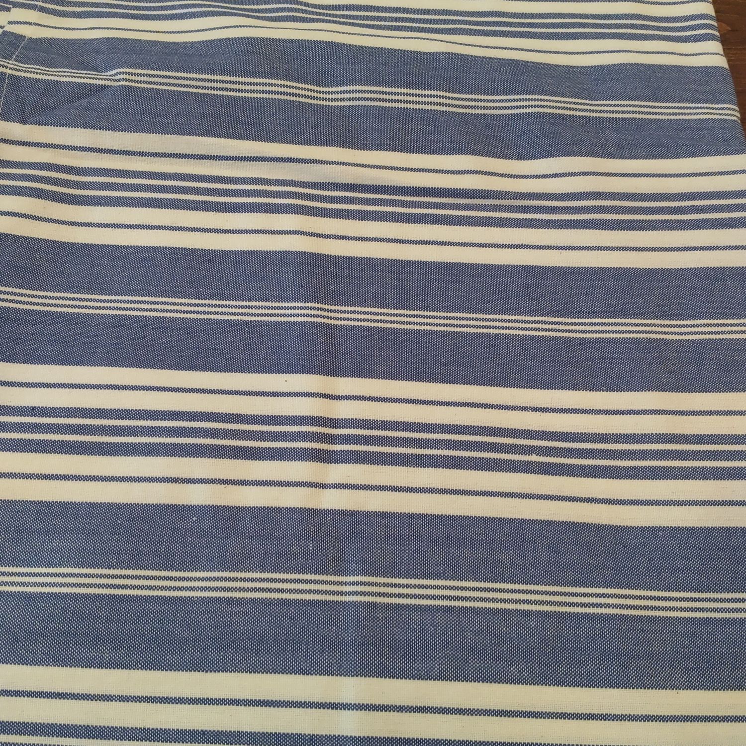 Blue/White Striped Tablecloth 60x60