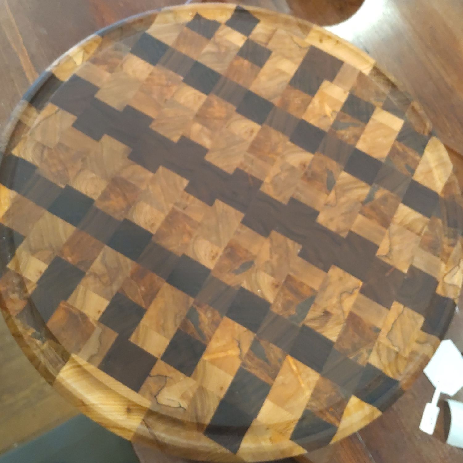 Round End Grain Cutting Board