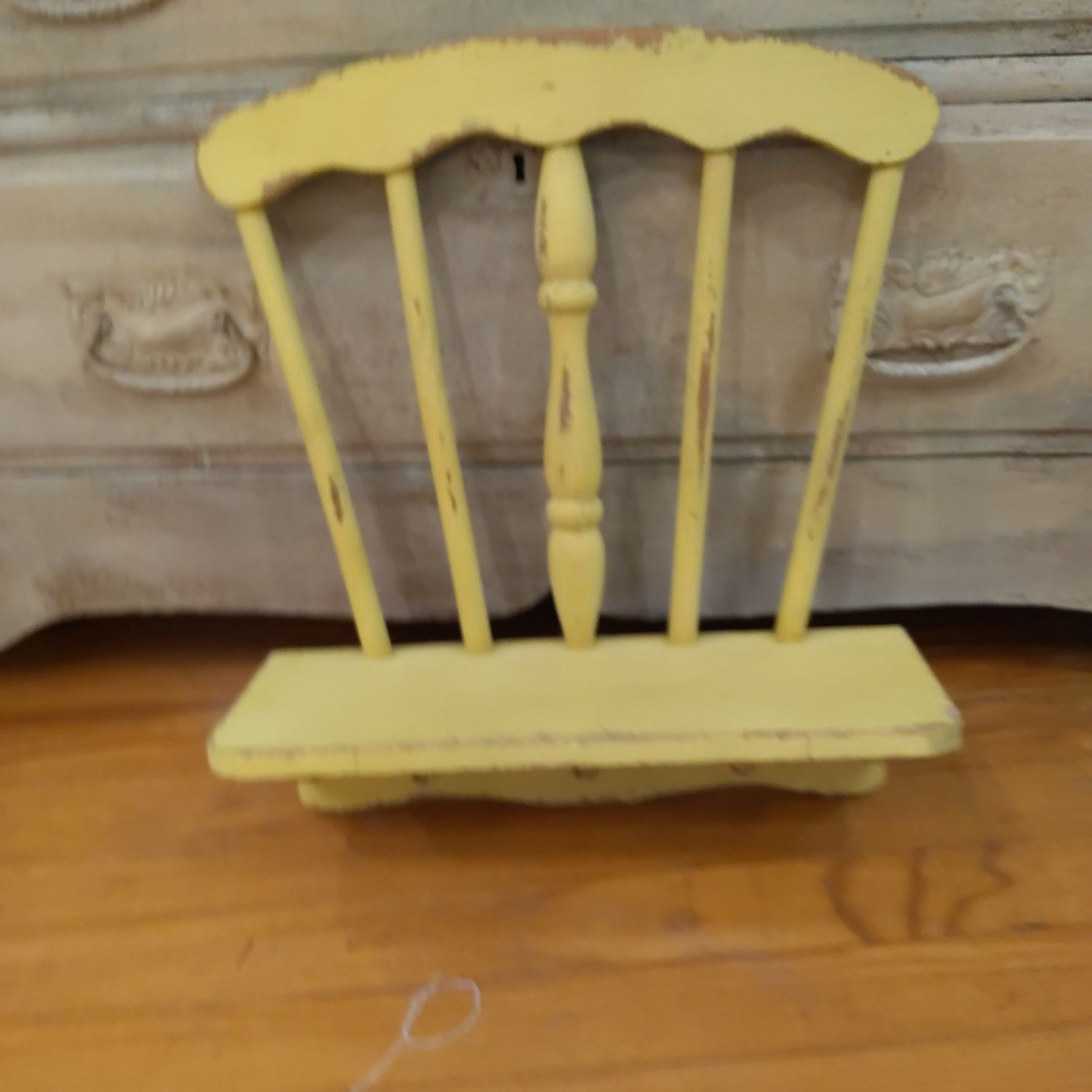 Yellow chairback Shelf