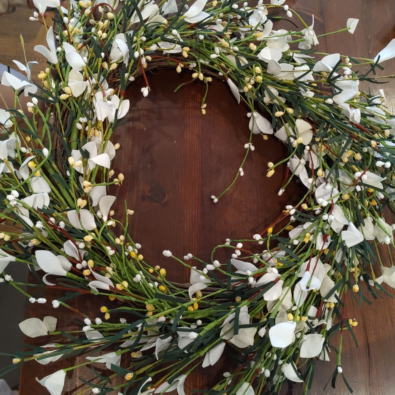 White Flower Wreath