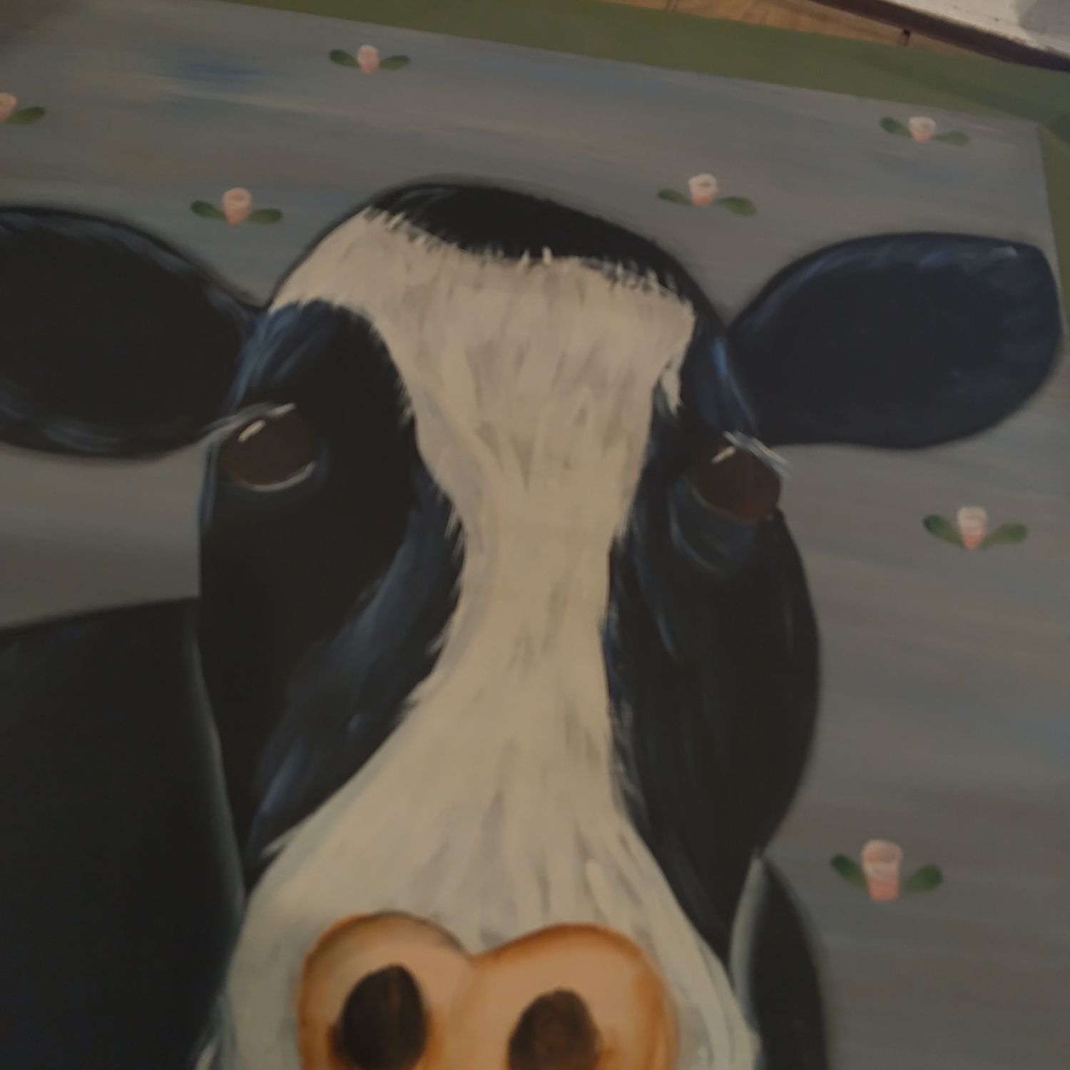 Green Framed Cow