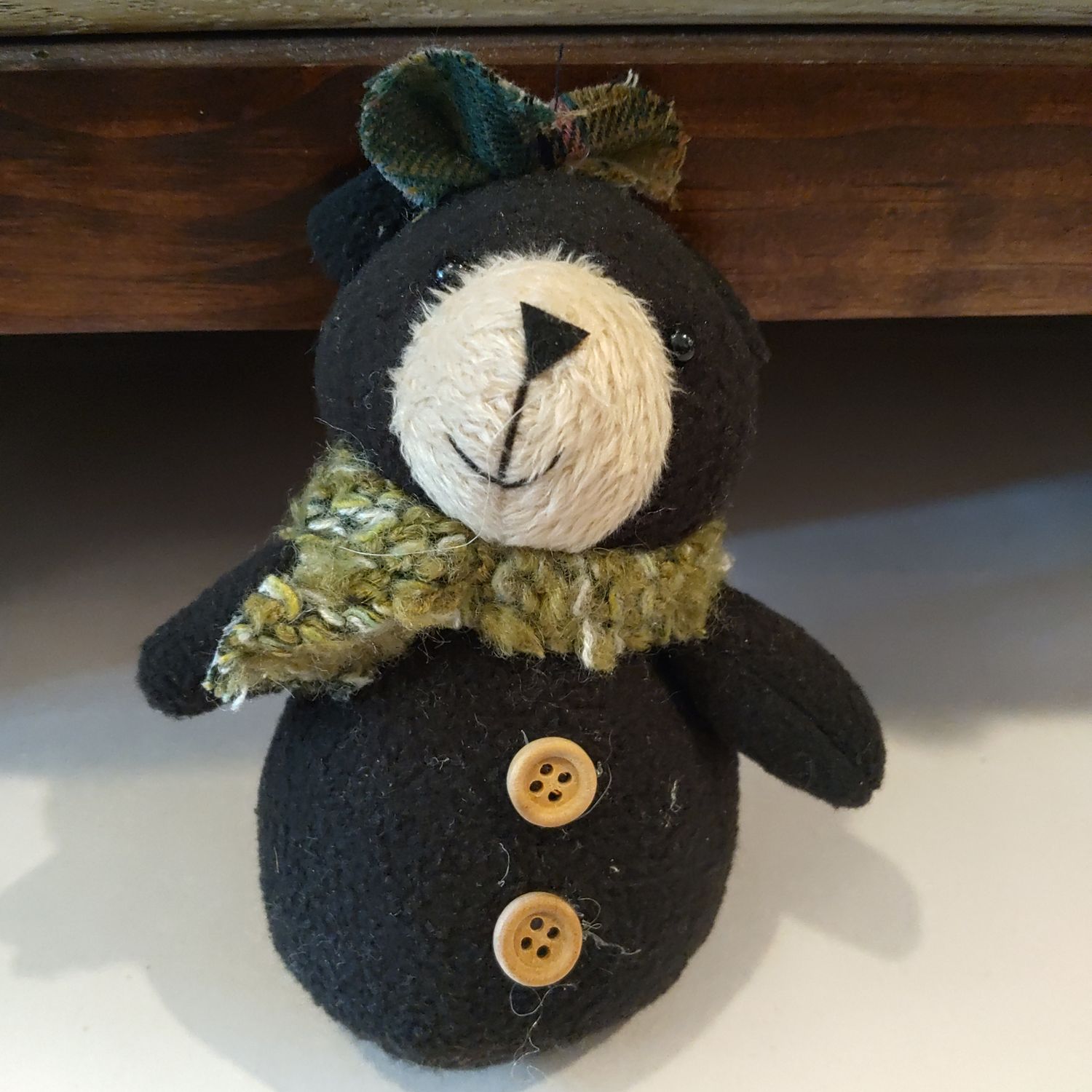 Stuffed Bear With Scarf Ornament 
