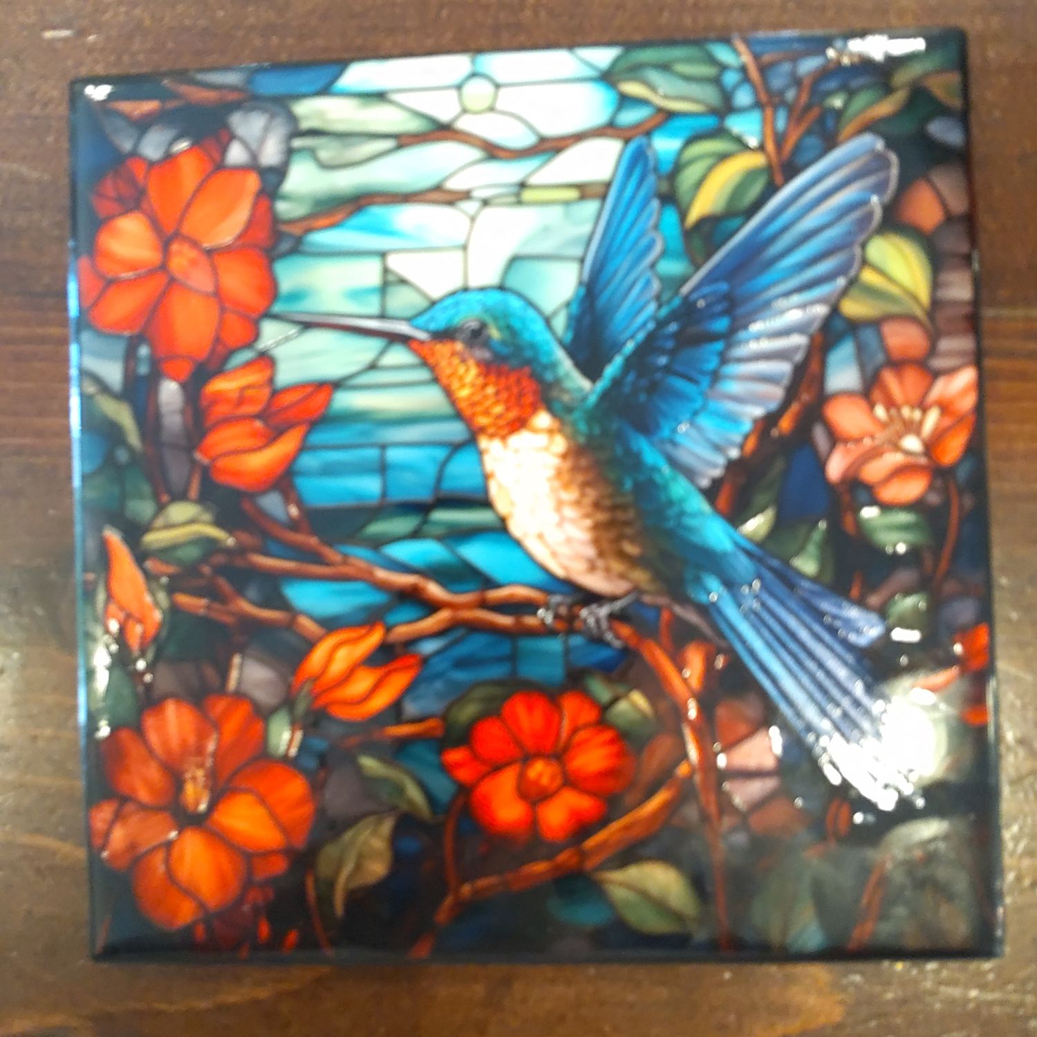 Peeping Tom Hummingbird Trivet
