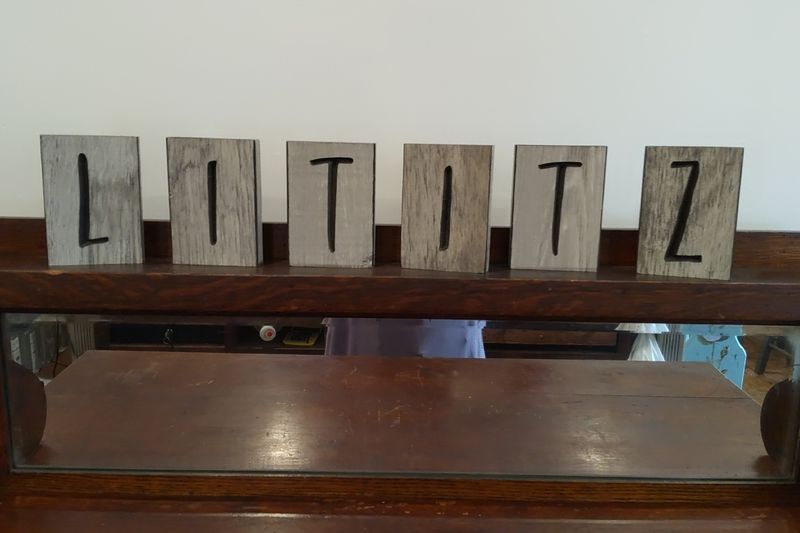 "Lititz" Wooden Letters Set Of 6