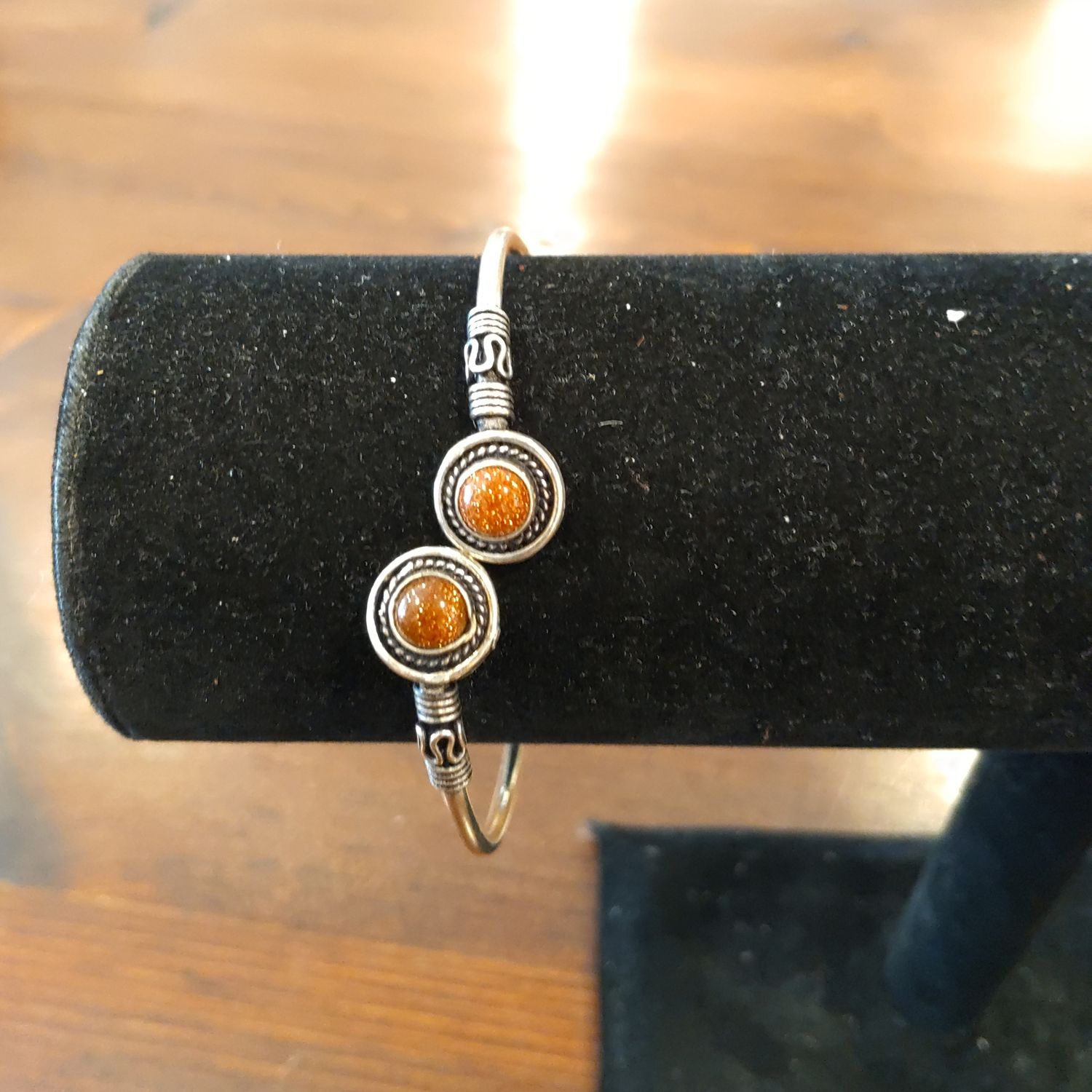 Brown Silver Bangle 
