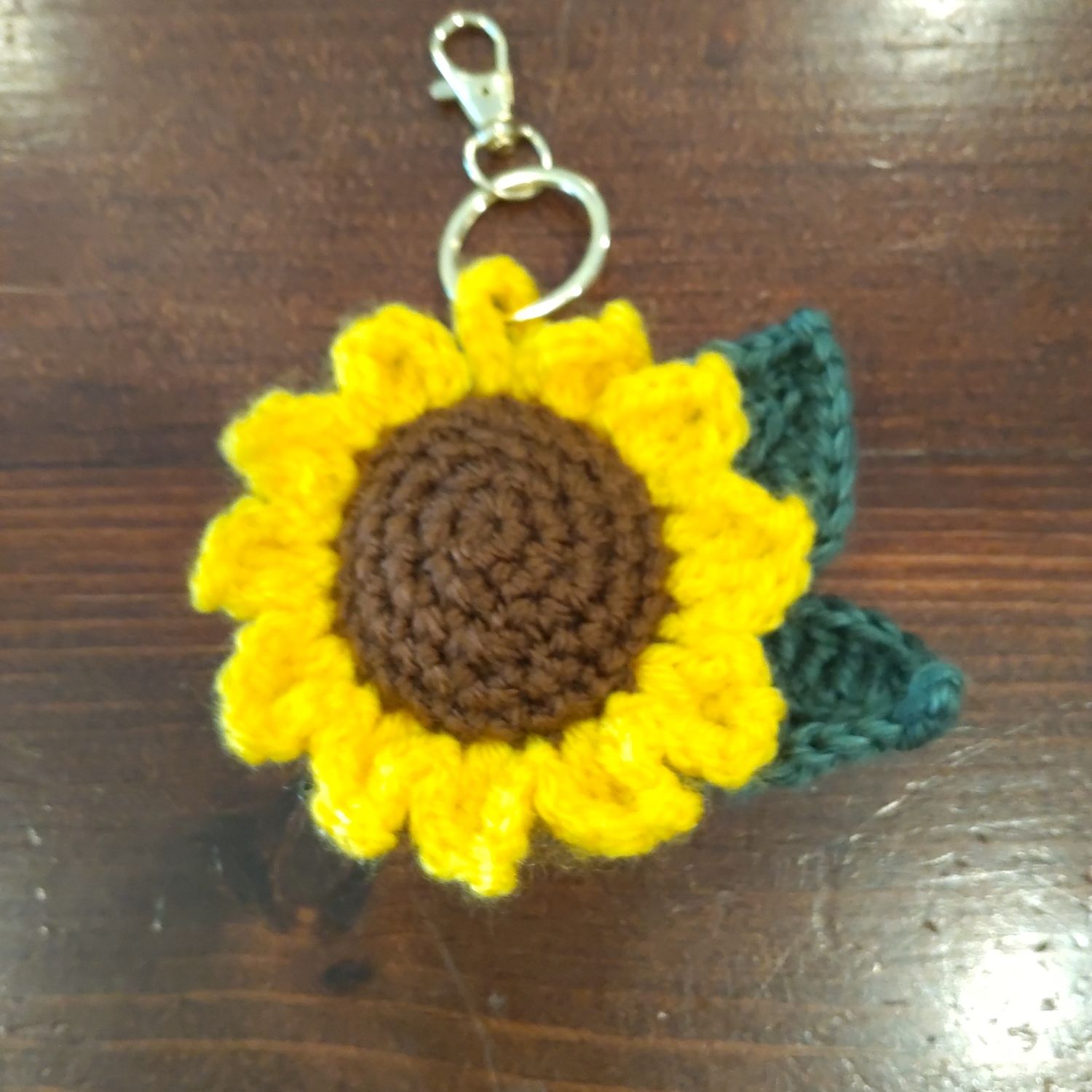 LD Sunflwr Keychn W/ Leaf