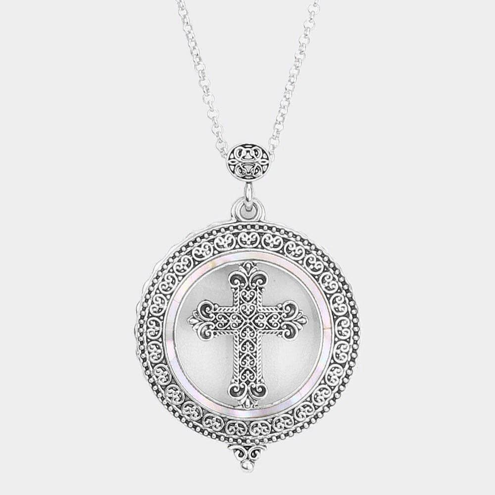 Cross With Abalone 6 Times Magnifier Magnifying Glass Top Sl Cross With Abalone 6 Times Magnifier Magnifying Glass Top Sl