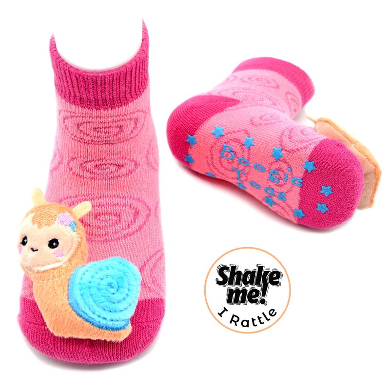 Baby Snail Boogie Toes - Baby Rattle Socks