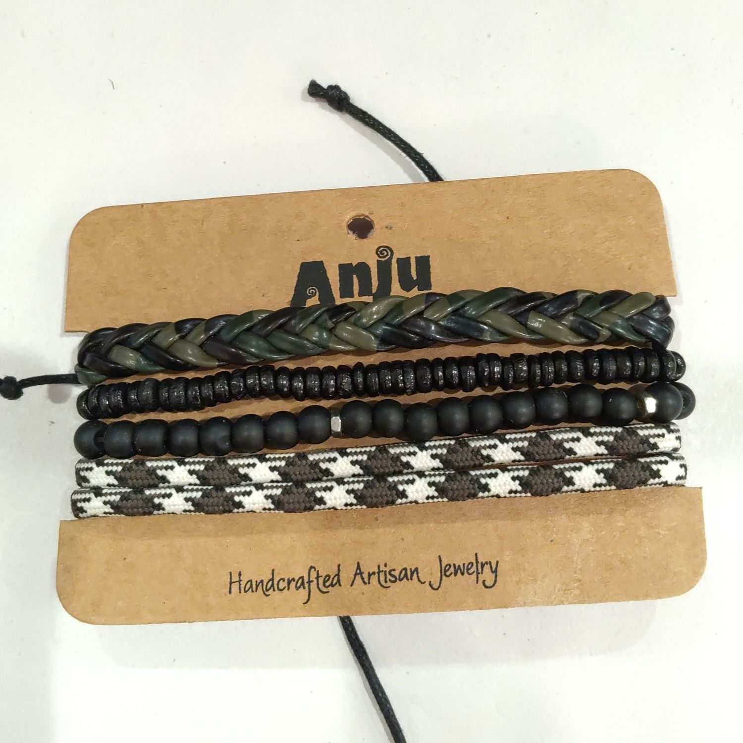 Anju Black 4 Pack Bracelets 