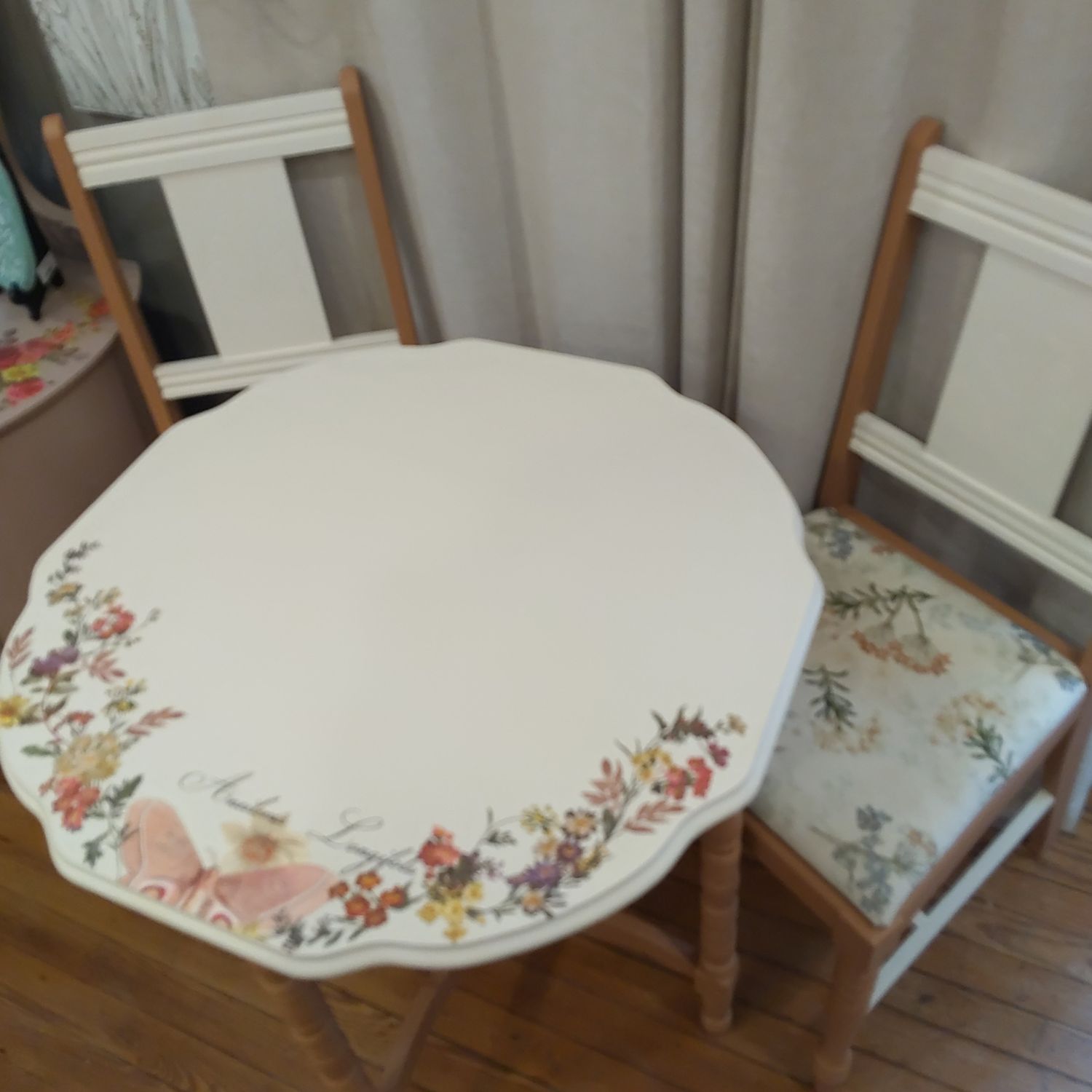 Floral Table and Chairs