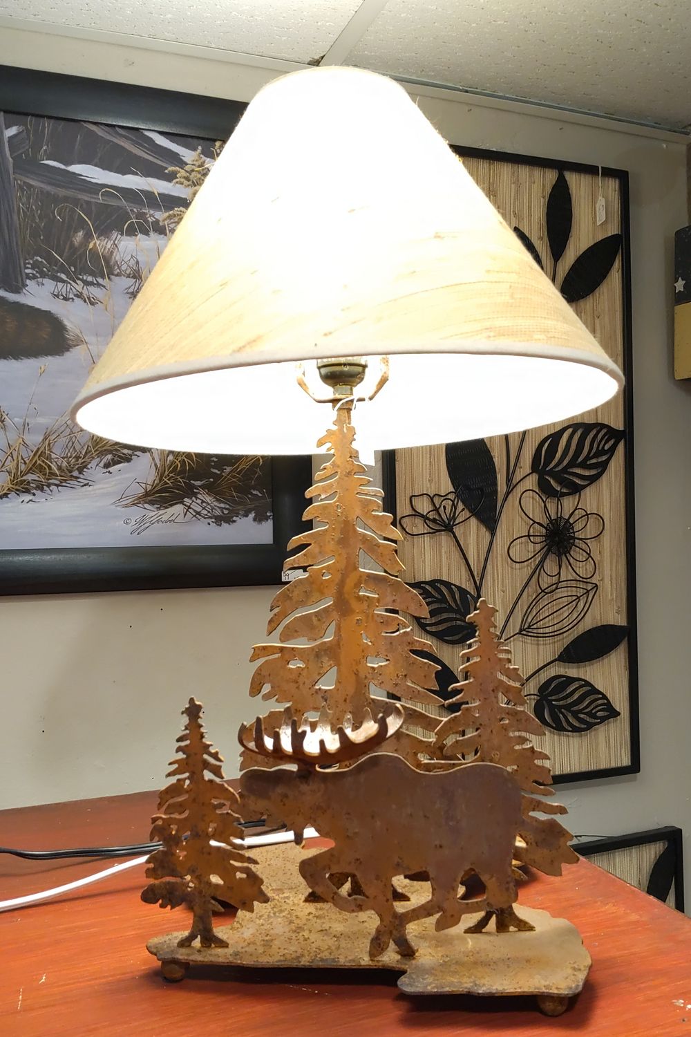 Metal Forrest Lamp
