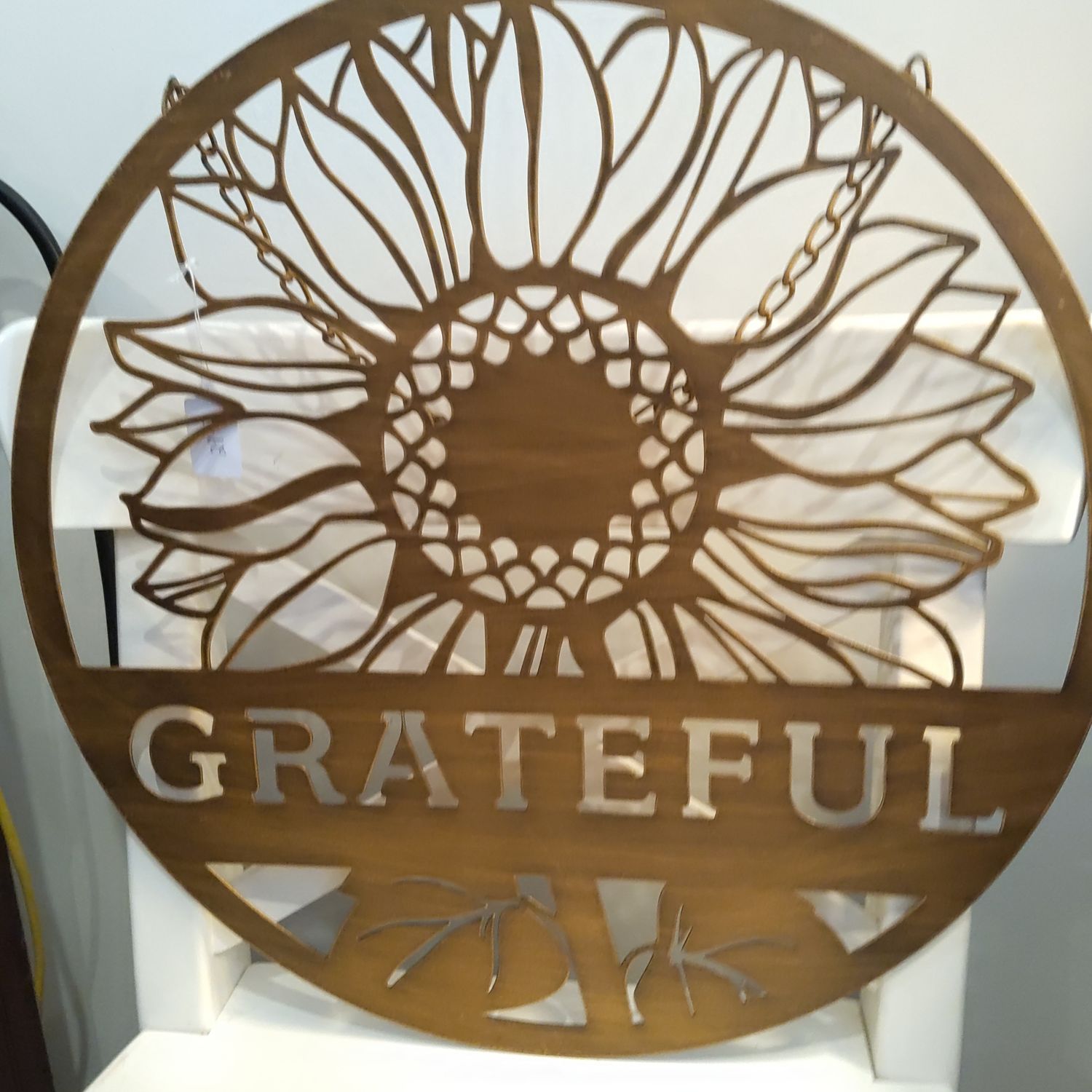 Bronze Cut Metal Grateful