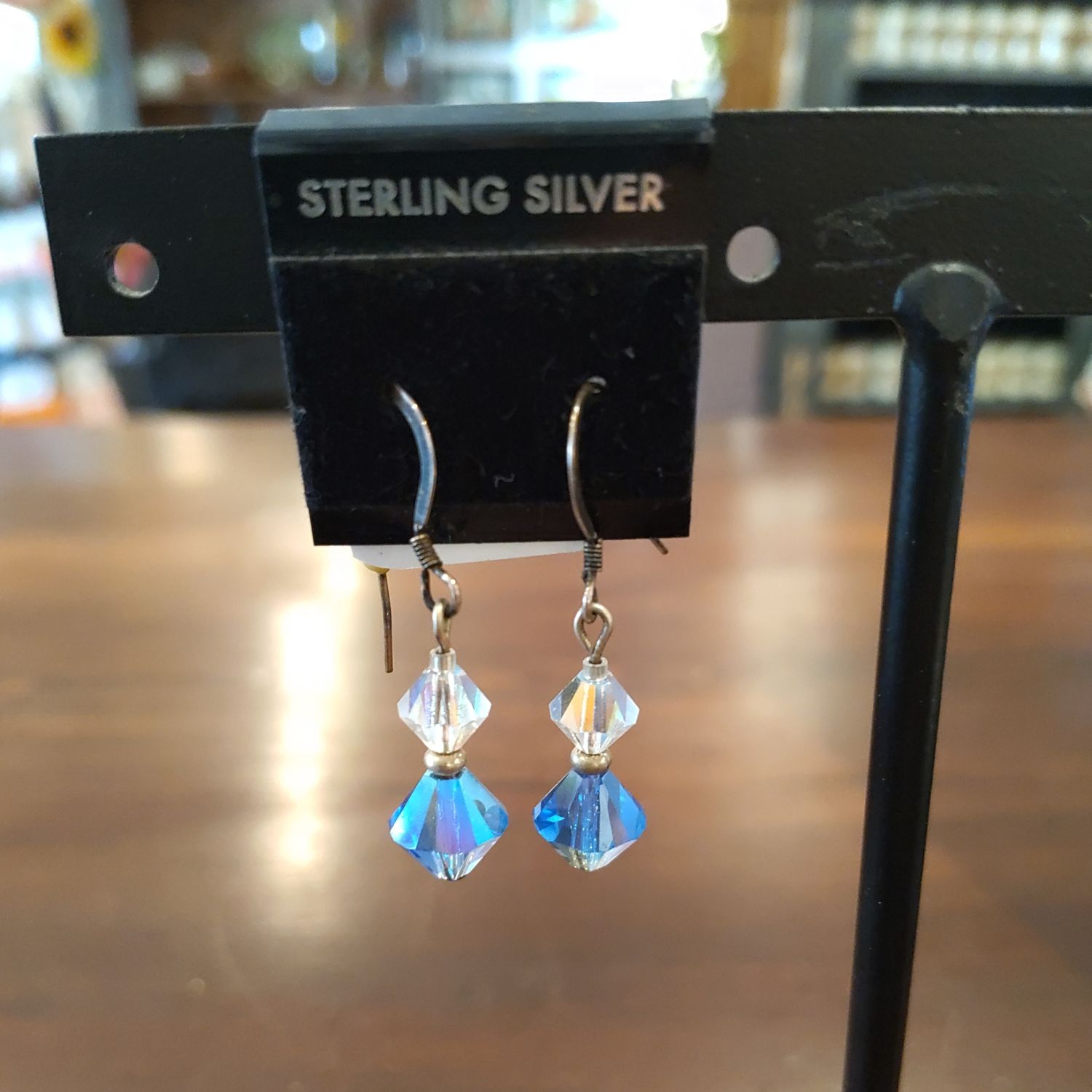 Blue Crystal Earrings 