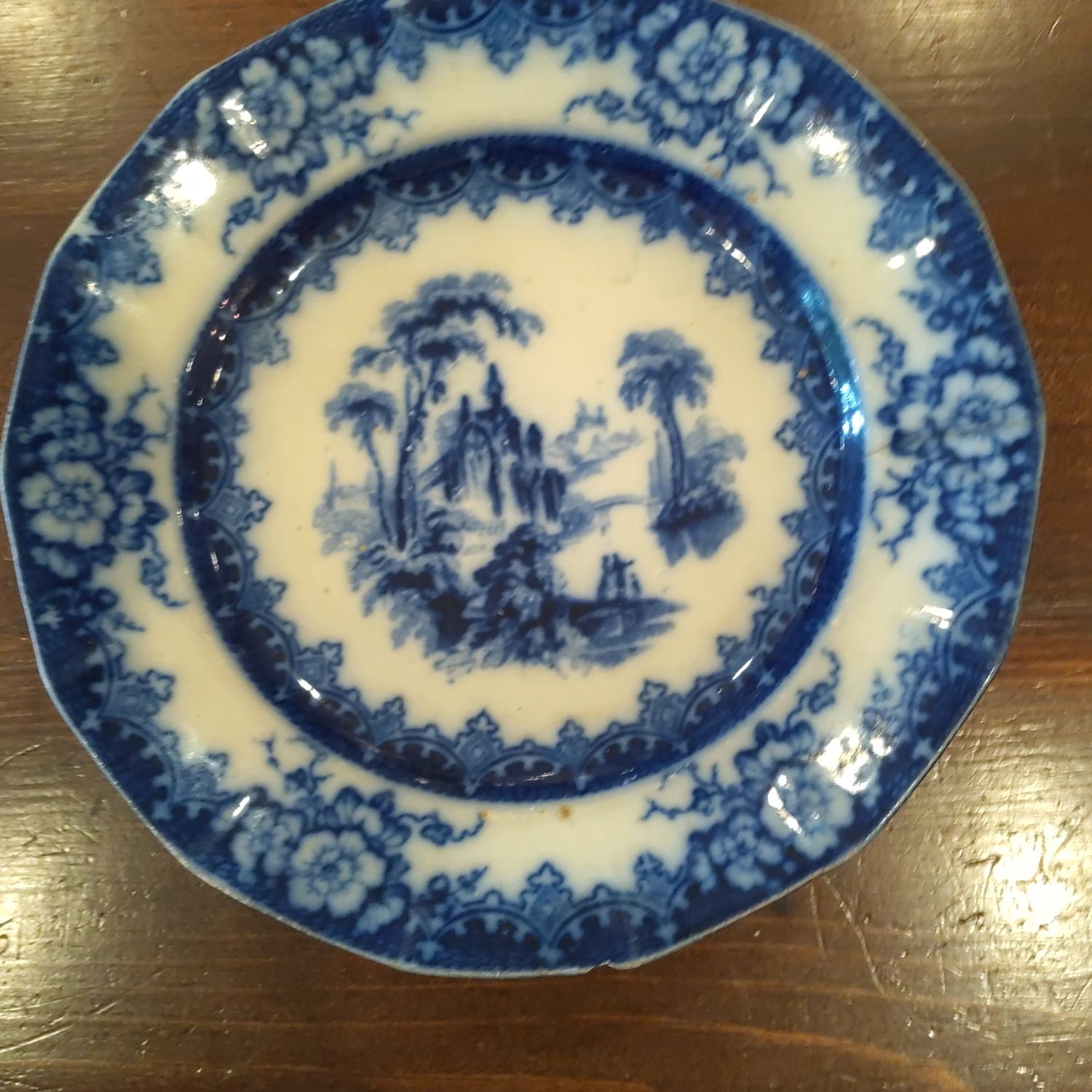 Blue & Wht Decorative Plate