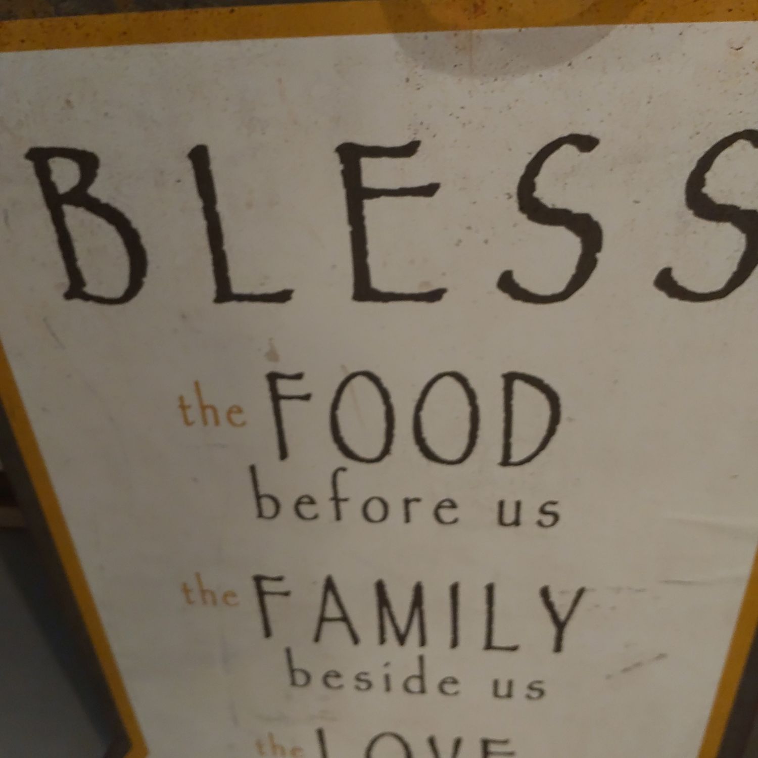 Bless This Food Sign