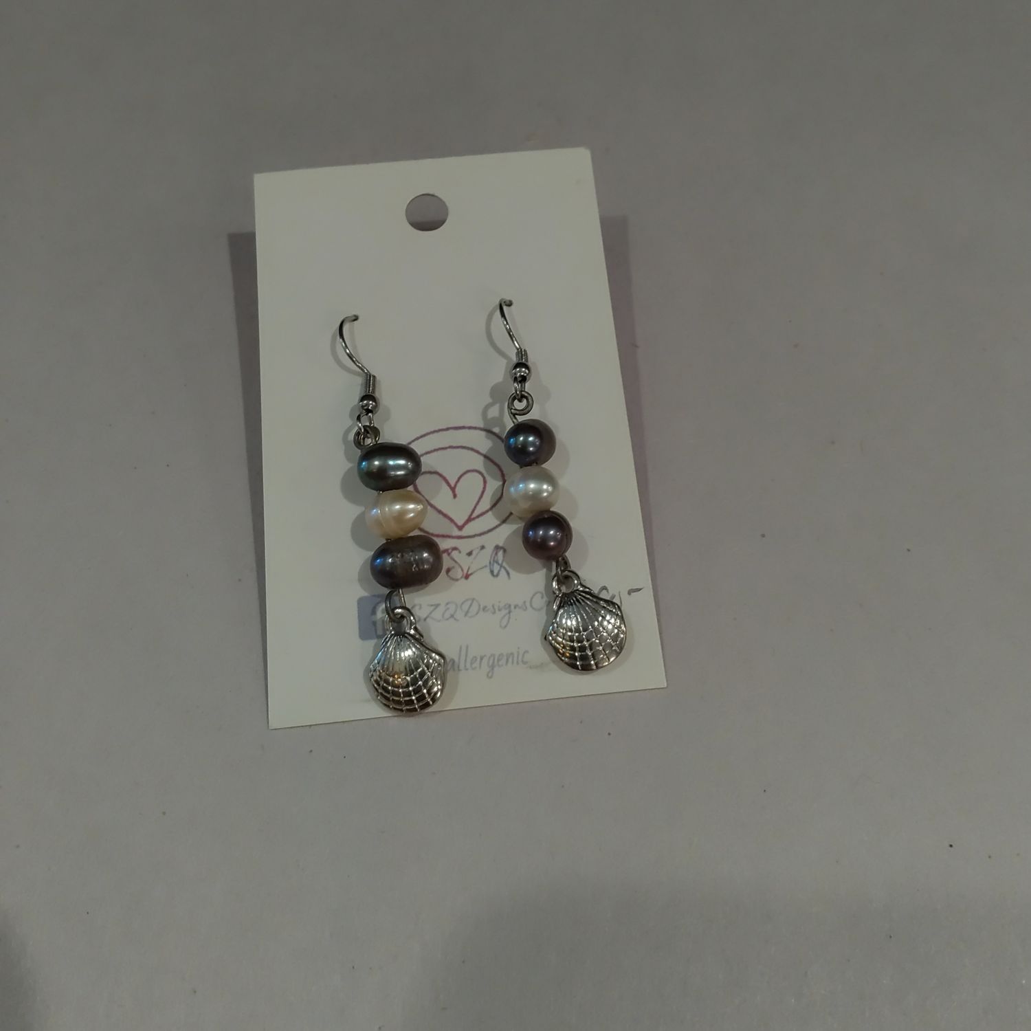 Seashell Pearl Earrings
