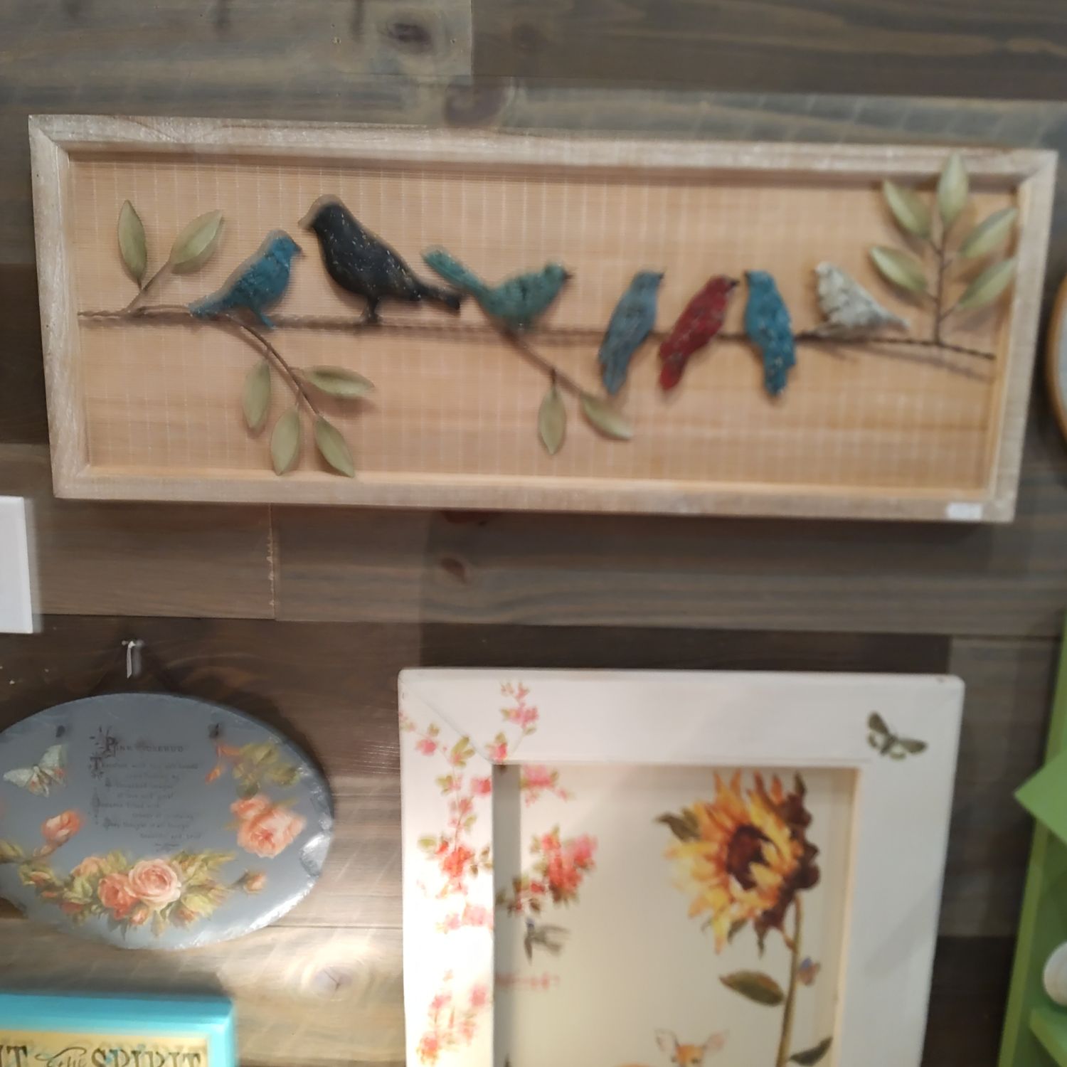 Framed Birds On Wire