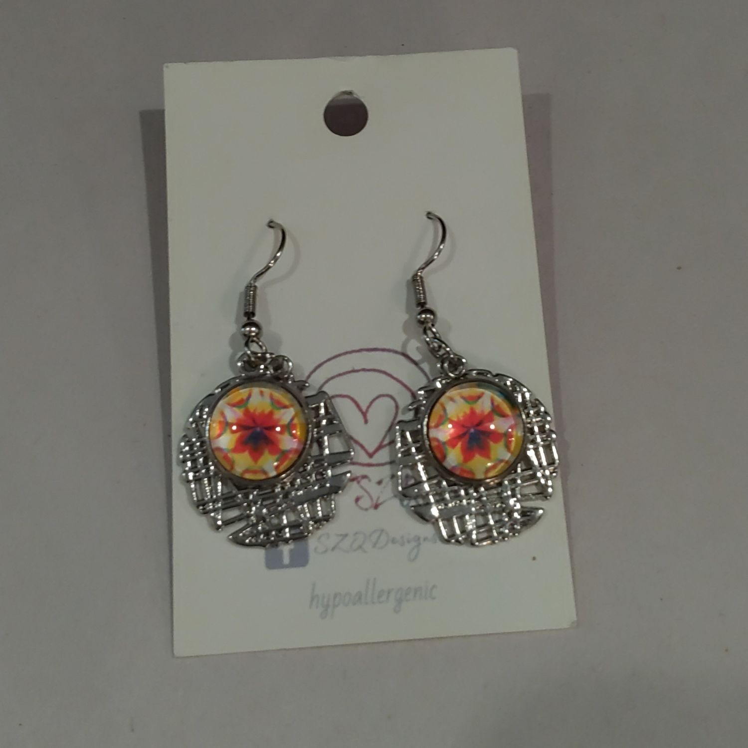Pink Floral Earrings