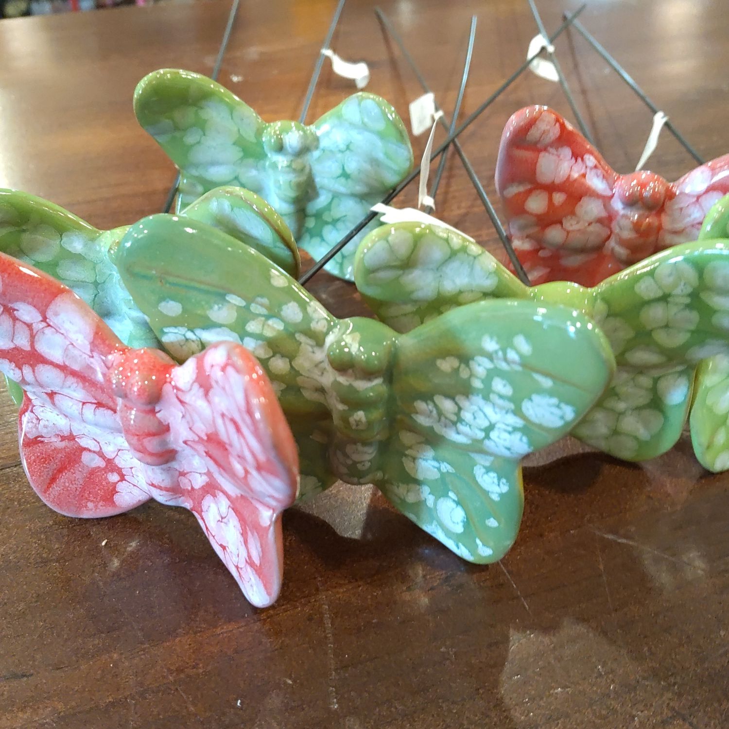 Butterfly Ceramic Garden Stake
