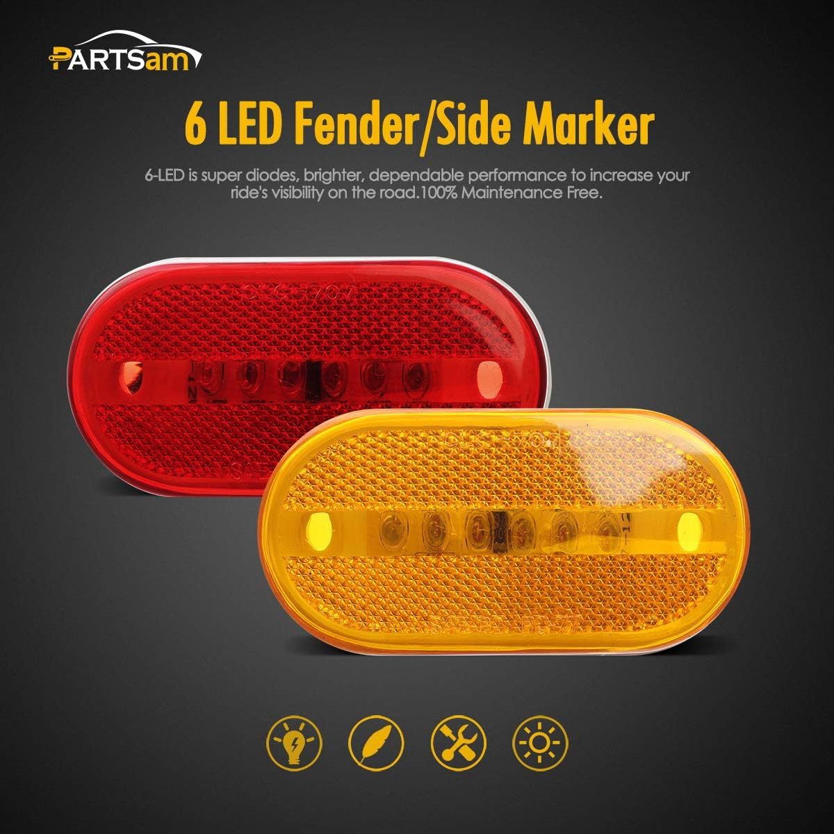 4" OVAL LED SIDE MARKER LIGHTS