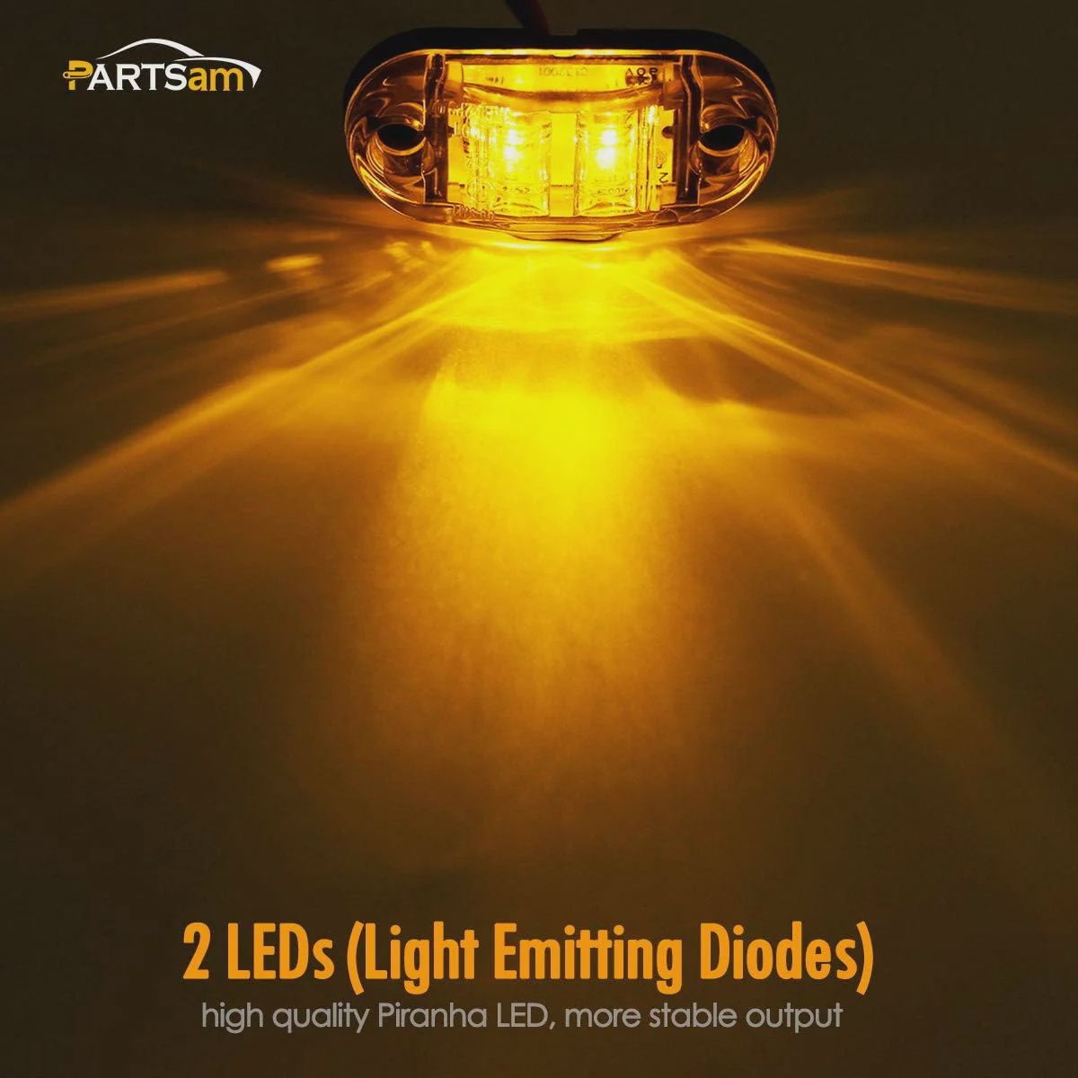 2.5" OVAL AMBER LED CLEARANCE LIGHT