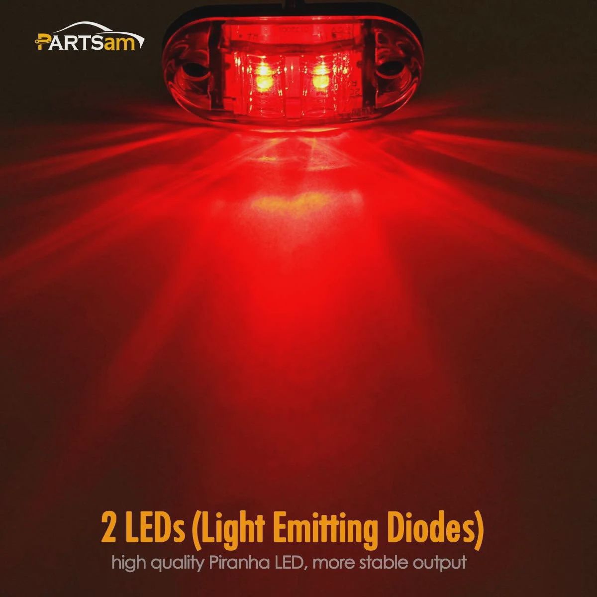 2.5" OVAL RED LED CLEARANCE LIGHT