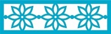 Star Flower 1 x 3 Border Die