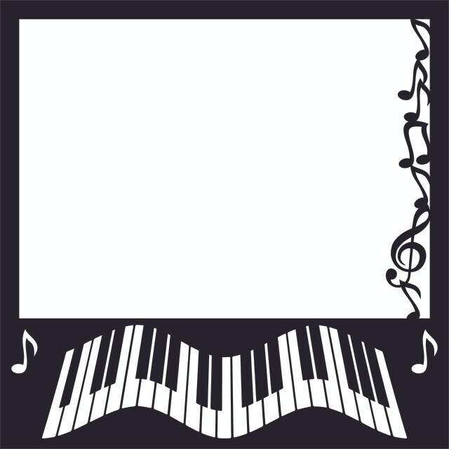 Wavy Keyboard with Musical Notes