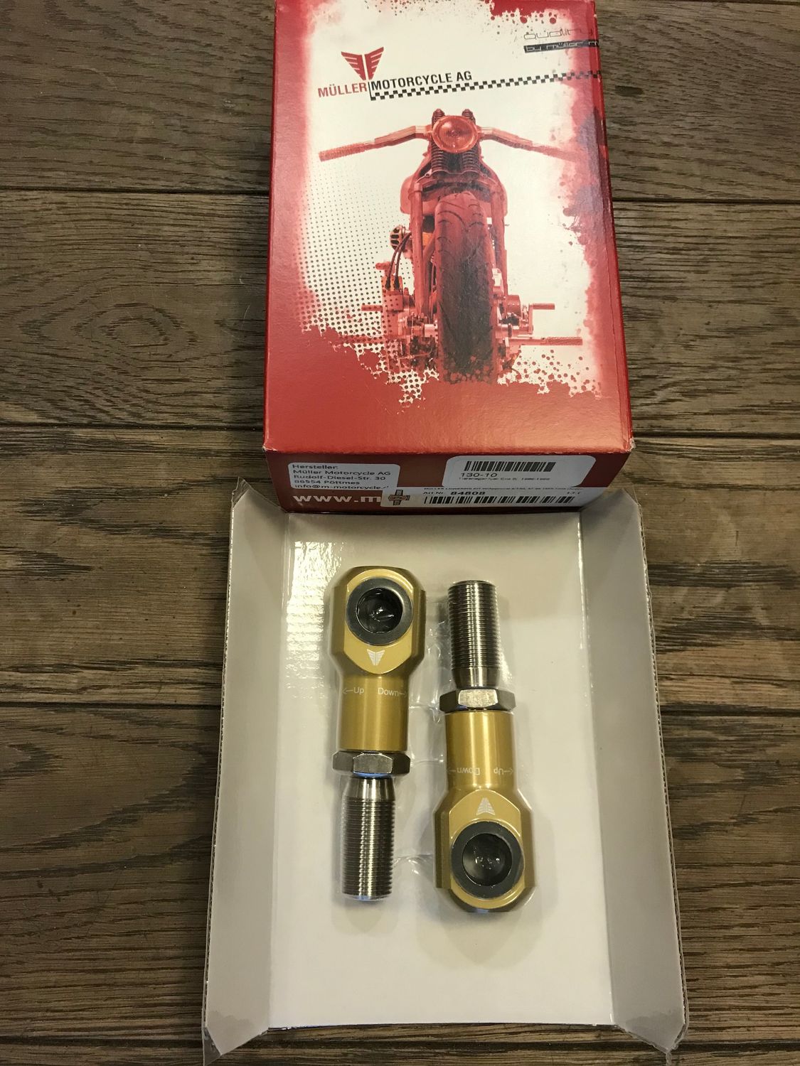 Tieferlegung für Softail von Müller, Stoßdämpfer Augen mit Gutachten