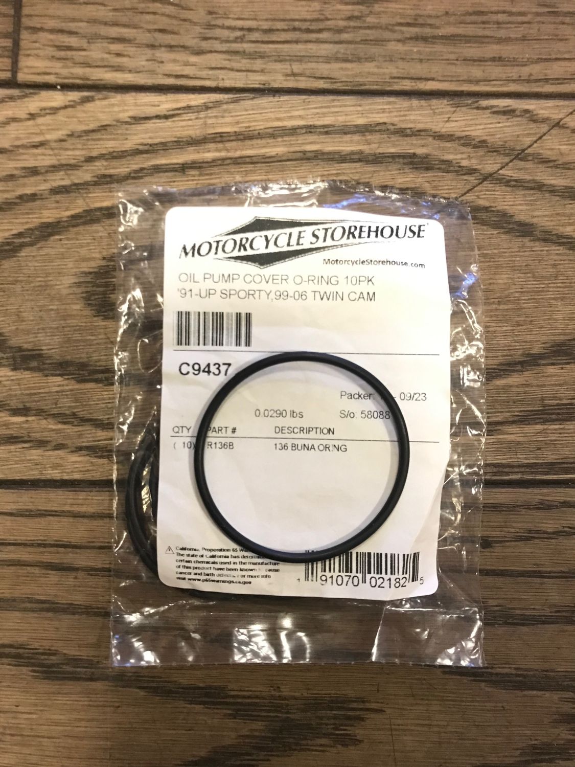 Cometic C9437 Ölpumpencover O-Ring für 99-06 Twin cam, ersetzt 11286