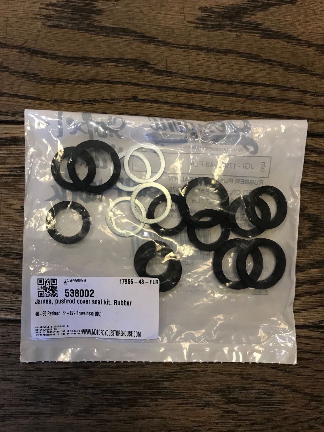 Stoesselcover, Stoesselrohr Dichtungen von James, JGI-17955-48-FLR, Set aus Gummi statt Kork