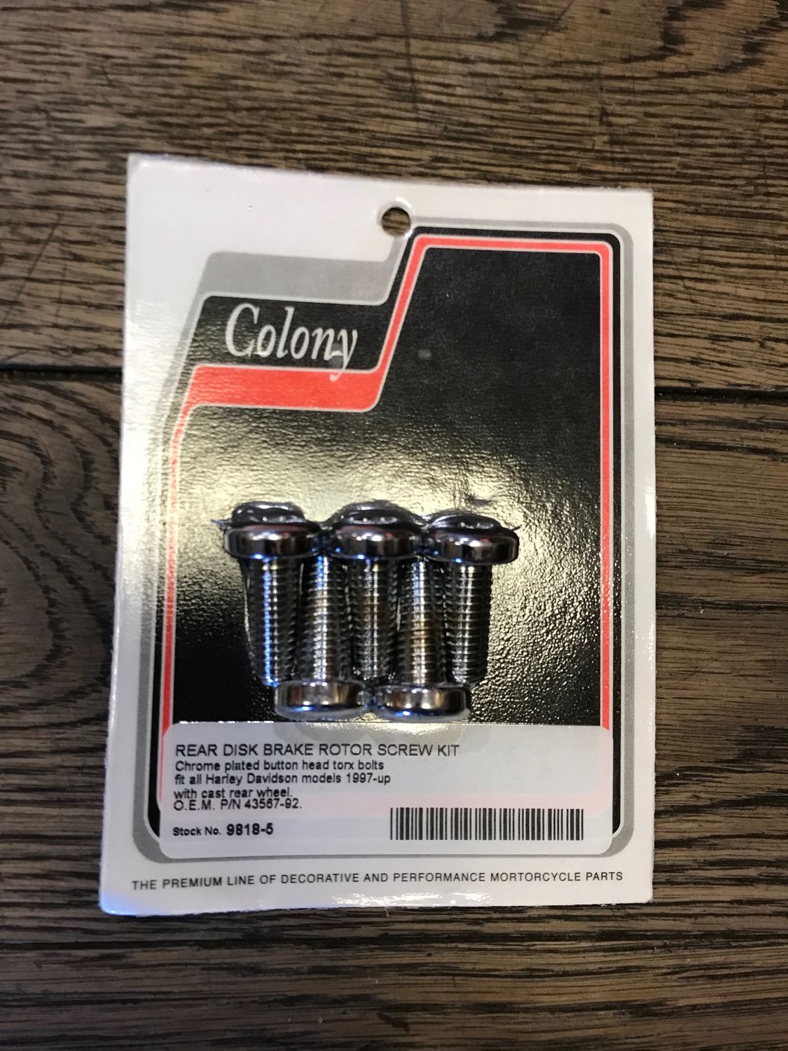 colony schraubensatz fuer bremsscheibe, 3//-16 torx schrauben in 1 zoll lang