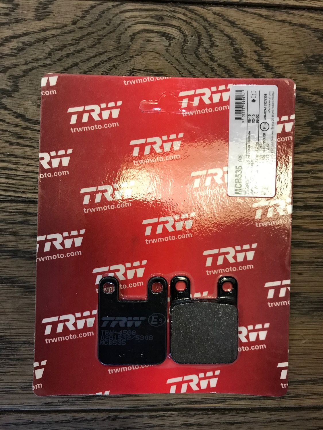 trw bremsbelaege mcb535, organisch, fuer zubehoer bremssaettel z.b. performance machine 2 und 4 kolben und fuer jay brake 