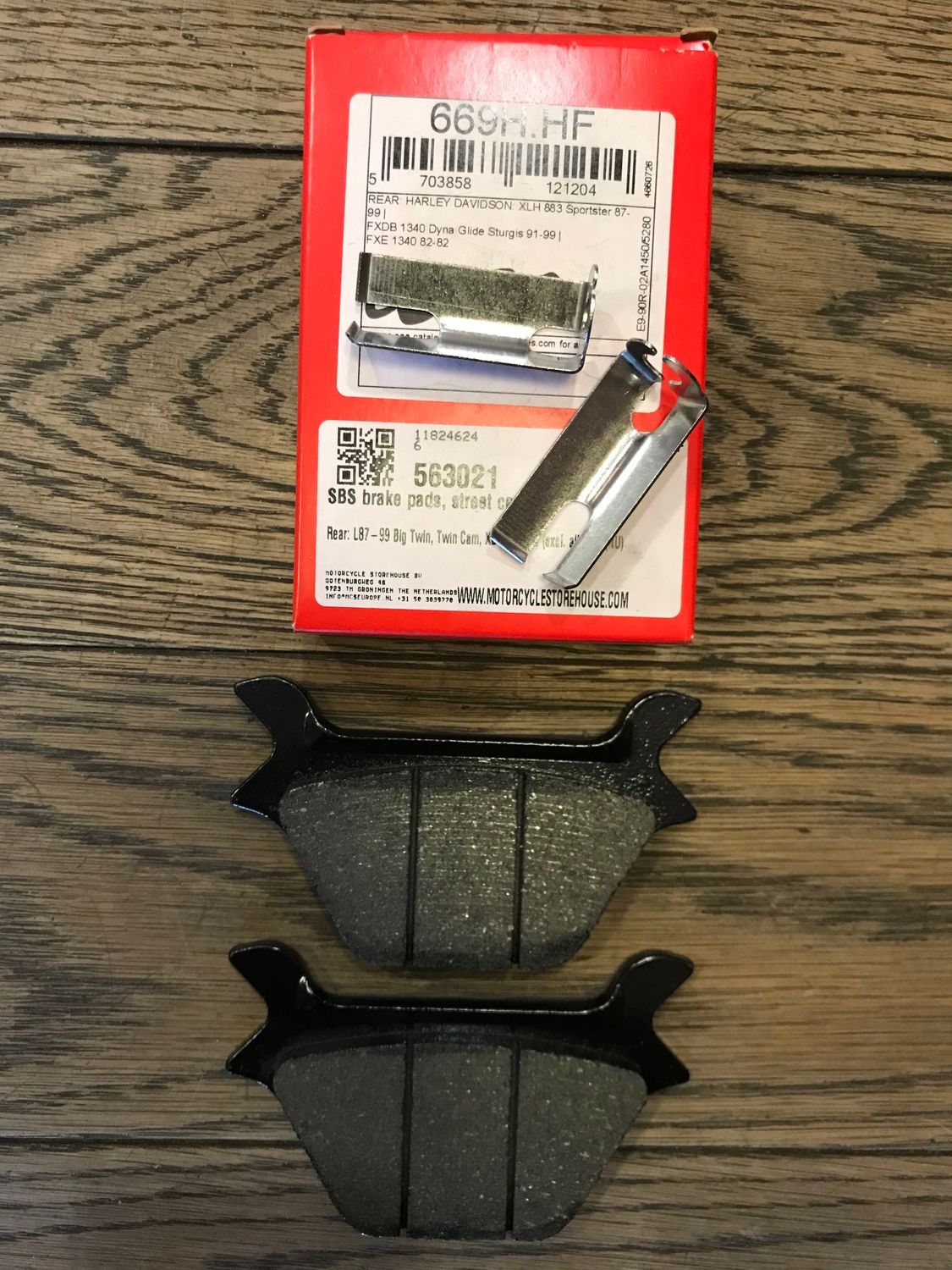 sbs bremsbelaege fuer harley 87-99 hinten, sbs 669h.hf, organisch, ersetzt 44209-87
