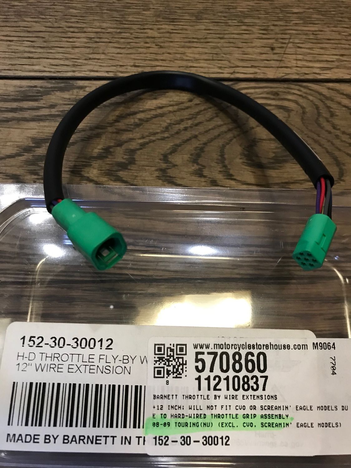 barnett 152-30-30012 kabel verlaengerung fuer e-gas, fuer harley touring 08-09