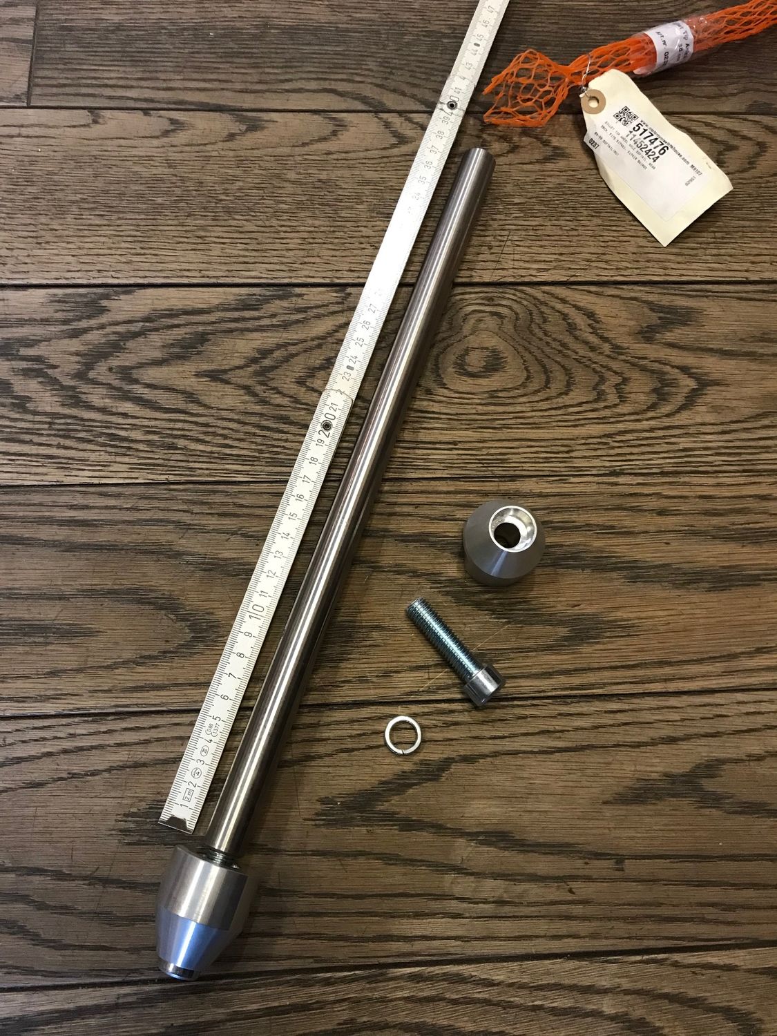 breite achse fuer breitreifenschwinge, fuer harley evo softail modelle, 38 cm breit, cpv 0237