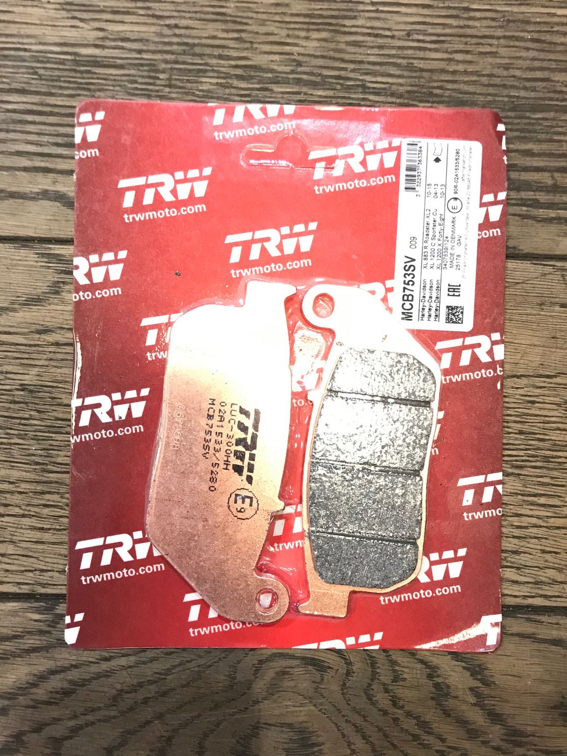 mcb753sv, bremsbelaege vorn fuer harley sportster 04-13
