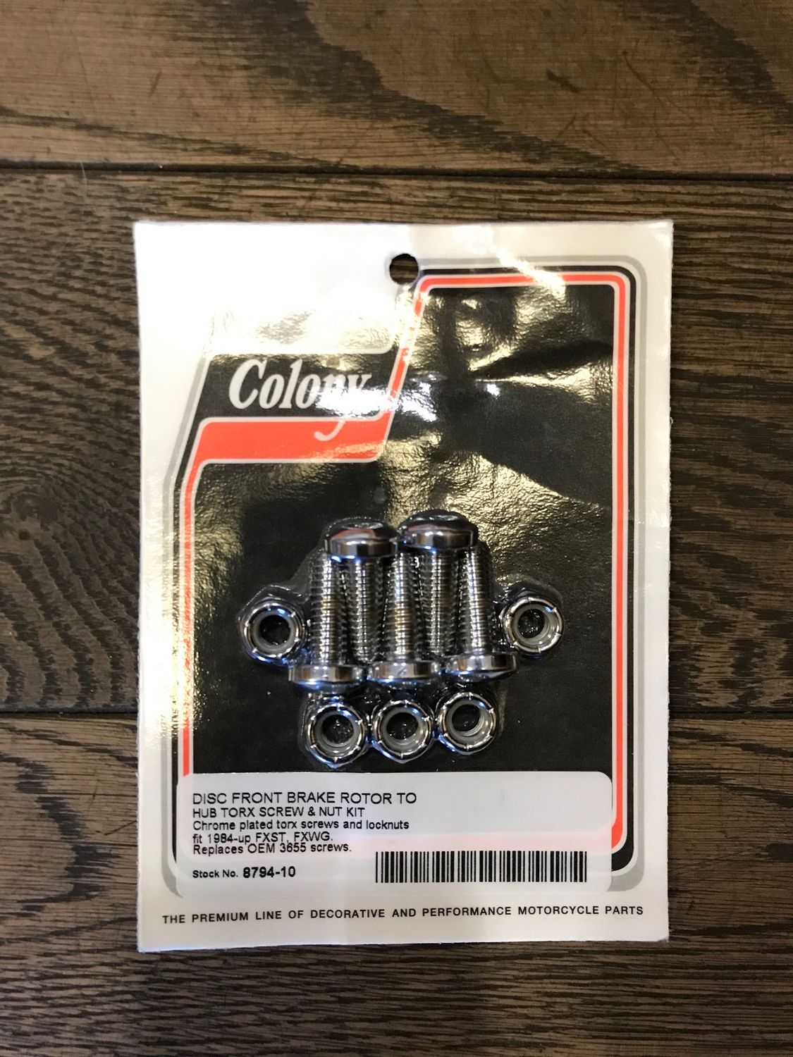 torx bremsscheiben schrauben verchromt von colony, 8794-10, ersetzt hd 3655