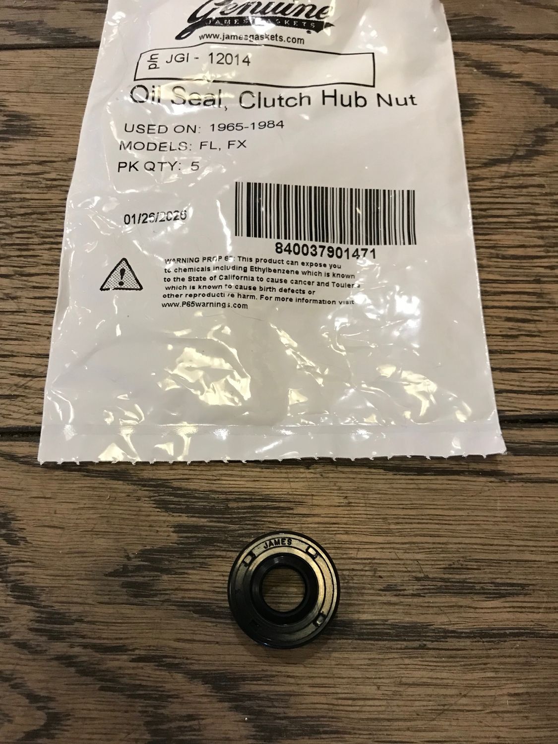 jgi-12014, dichtring fuer harley 4-gang-modelle, fuer kupplungsnabe
