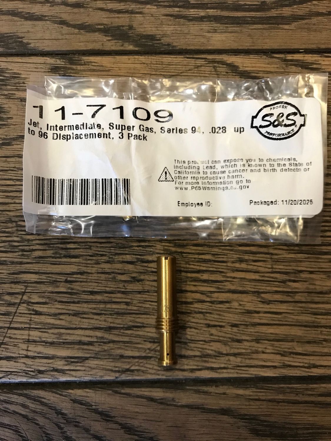 sunds, s und s 11-709, teillastduese fuer s&amp;S vergaser e, b, g, intermediate jet