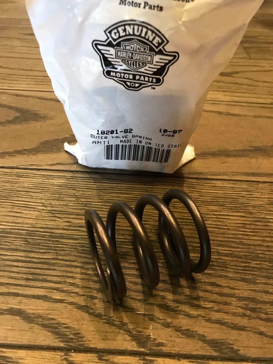 harley outer valve spring, ventilfeder fuer shovel 66-84, hd nummer 18201-82