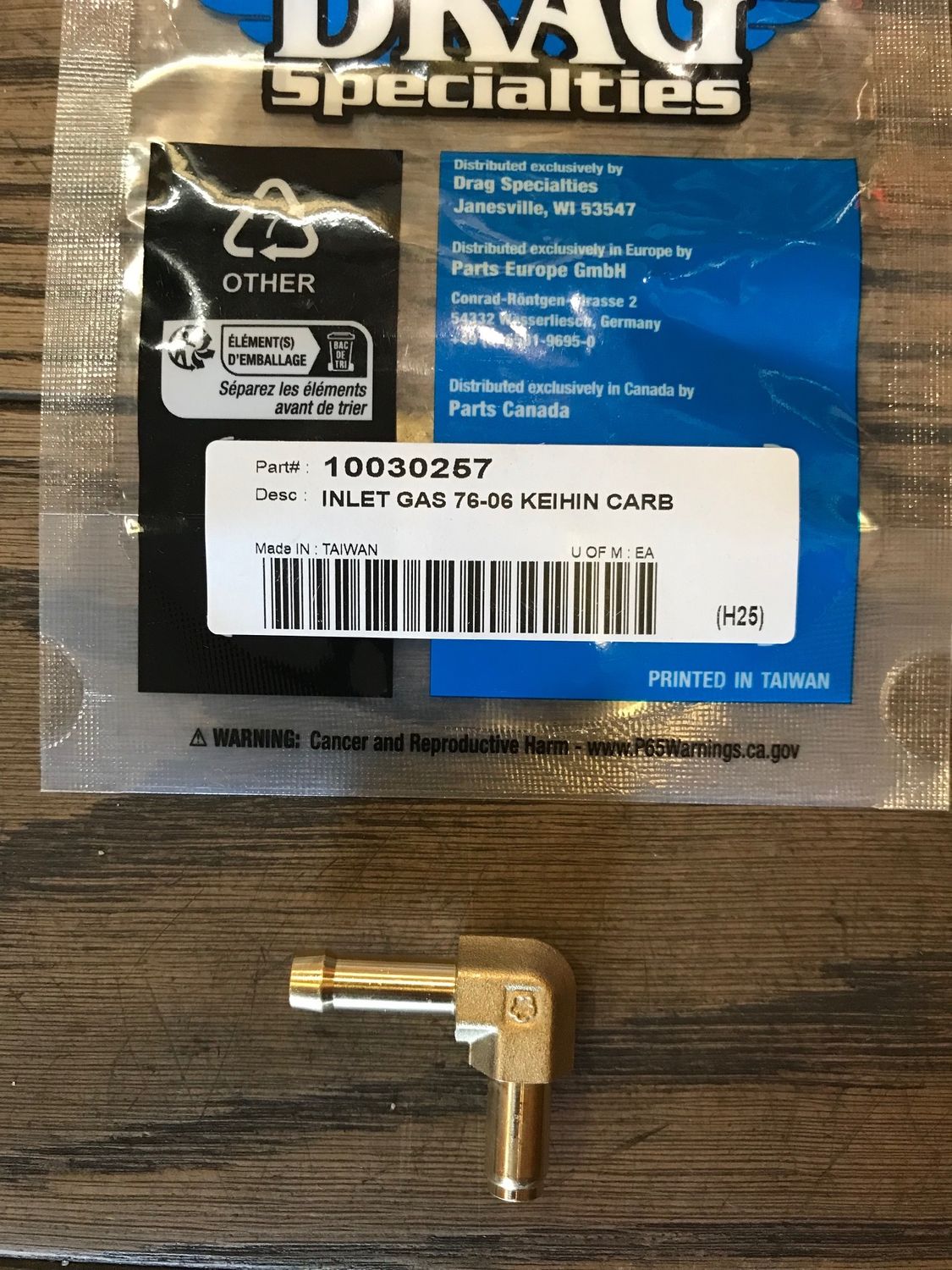 benzinleitungsanschluss fuer harley vergaser, ersetzt 27371-76A
Parts Europe 10030257