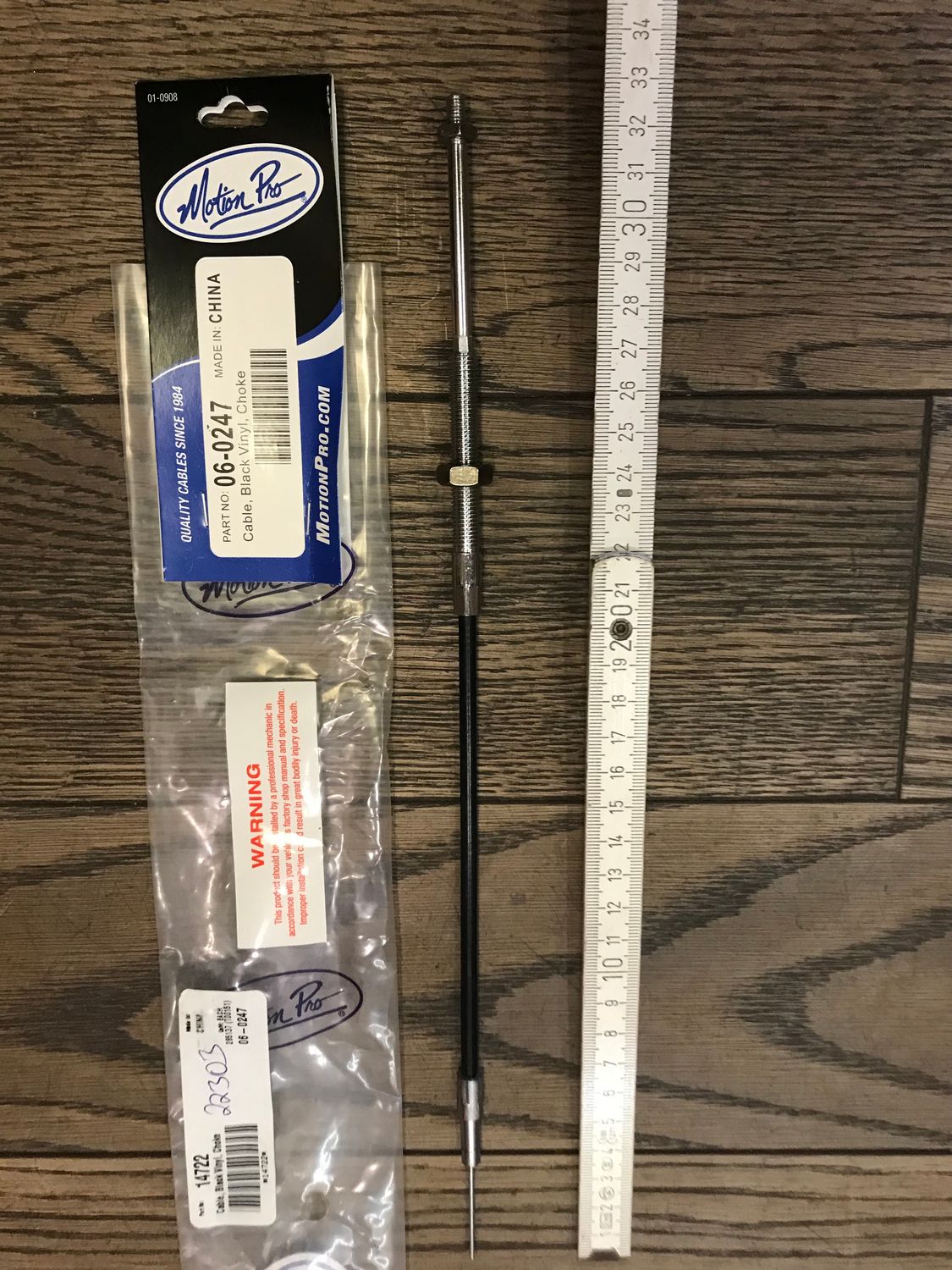 Chokezug für Harley FLT 80-89 und FXR 82-84 mit Keihin Vergaser motion pro 06-0247 choke zug -aussenzug, ersetzt hd 29209-86 und 29210-86-10-32-gewinde, flt 80-89 und fxr