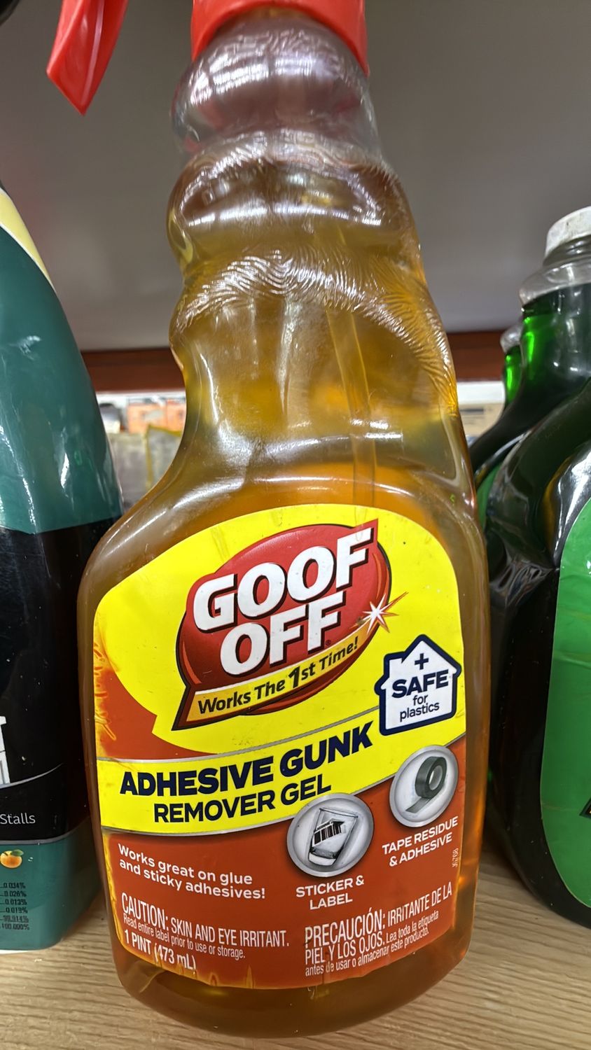 Goof Off adhesive Gunk